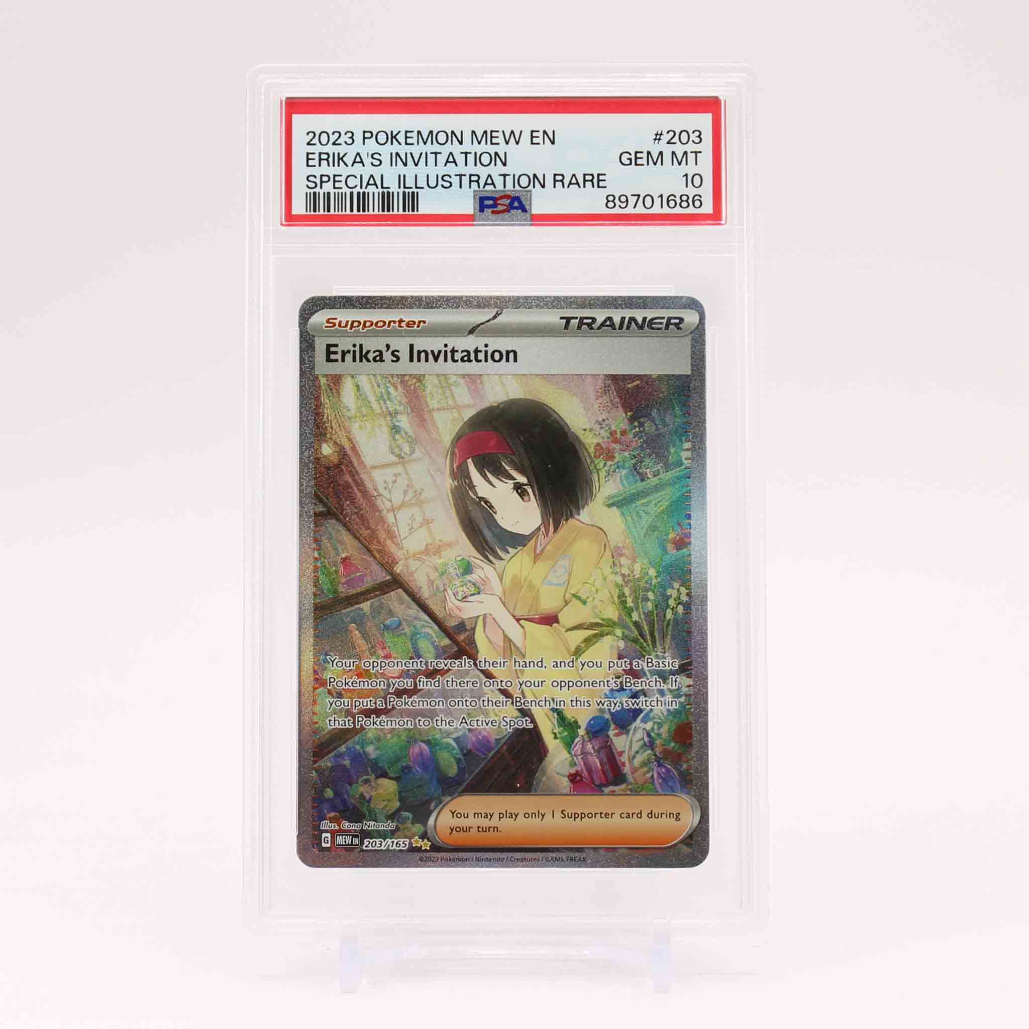 Erika's Invitation - 203/165 PSA 10 151 Special Illustration Trainer - GEM MINT