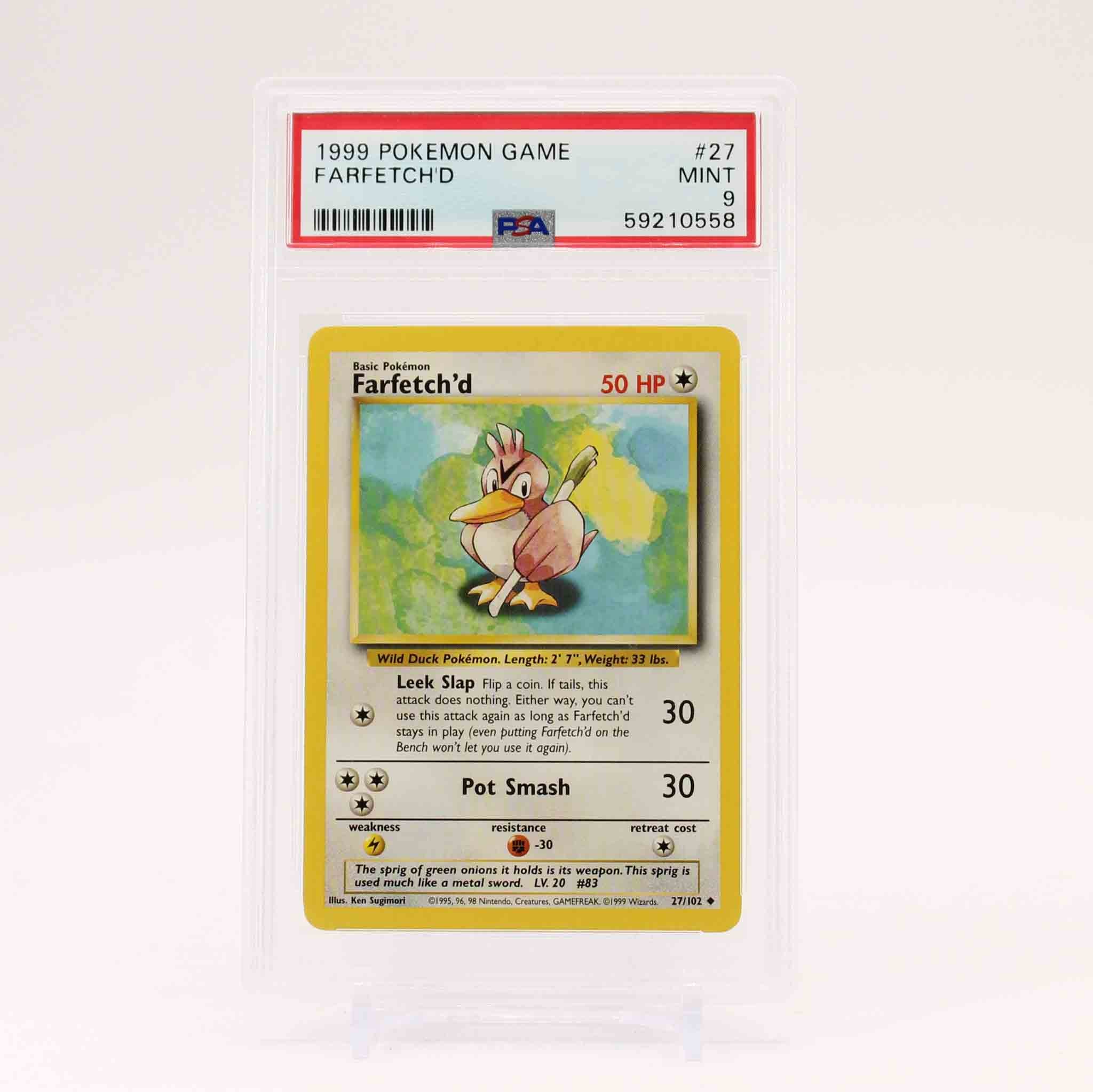 Farfetch'd - 27/102 PSA 9 Base Set Unlimited Pokemon - MINT