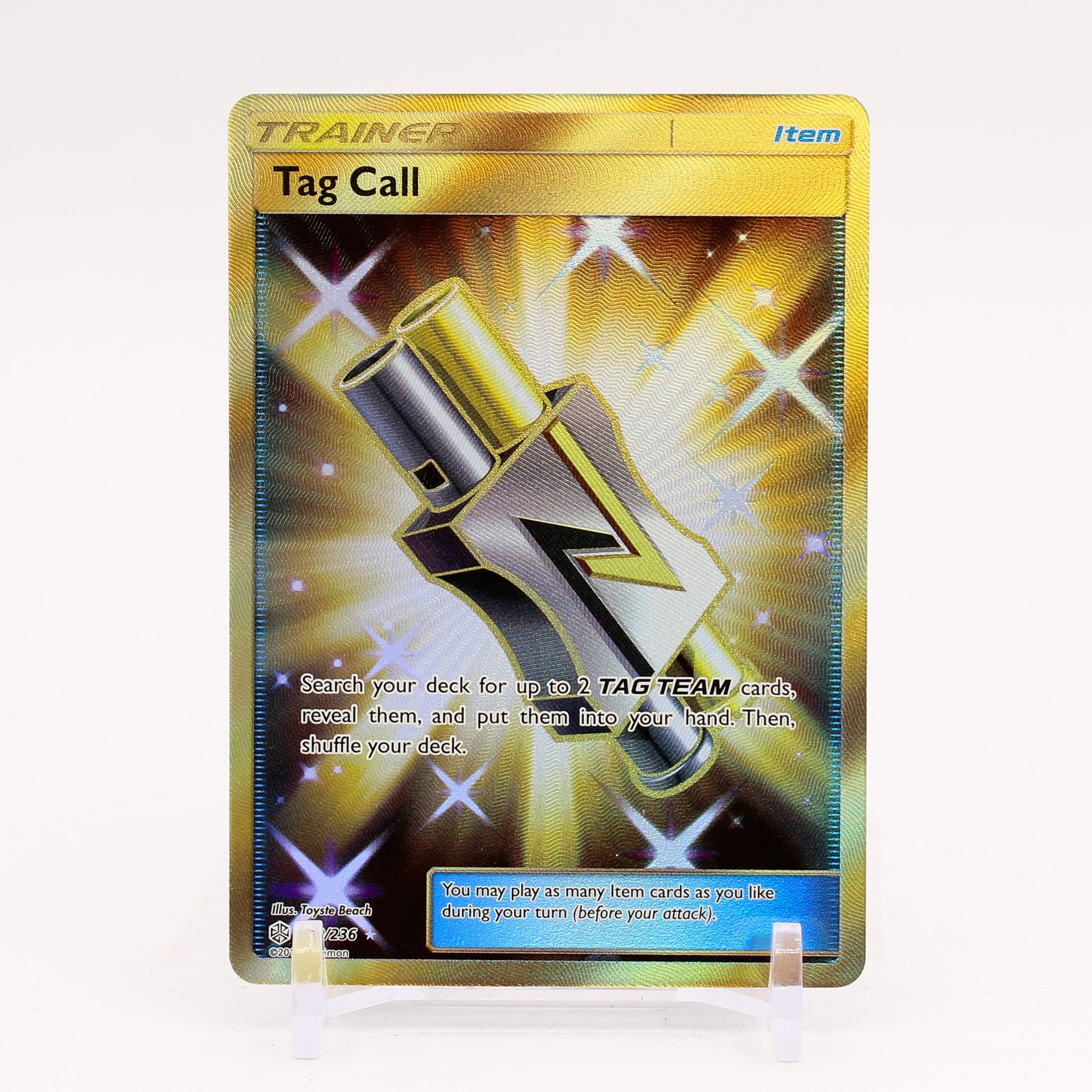 Tag Call - 270/236 Cosmic Eclipse Gold Trainer - NM/MINT