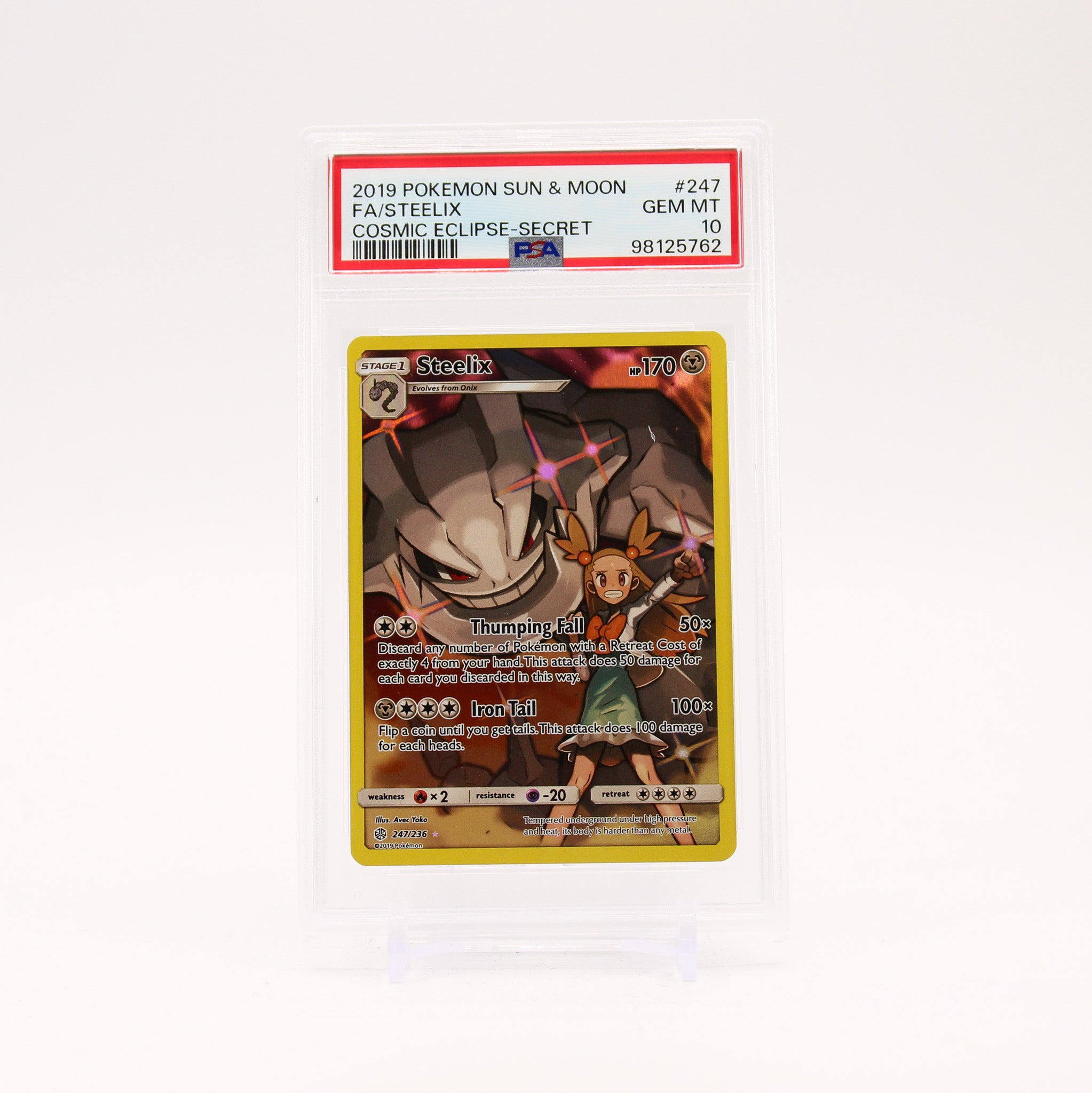 Steelix - 247/236 PSA 10 Cosmic Eclipse Alternate Art Pokemon - GEM MT