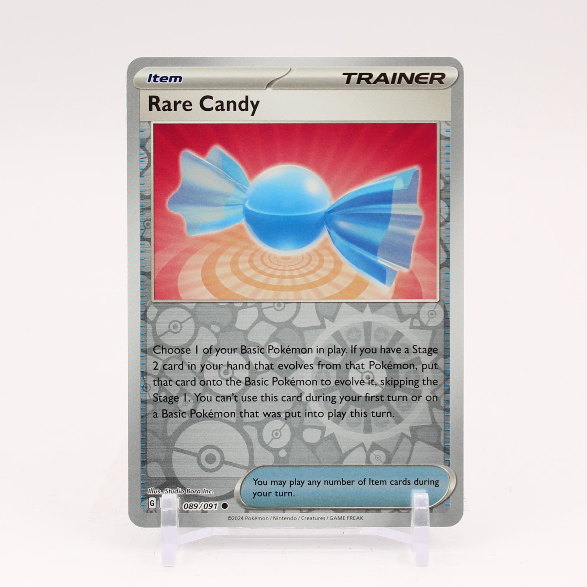 Rare Candy - 089/091 Paldean Fates REVERSE Holo Trainer - NM/MINT