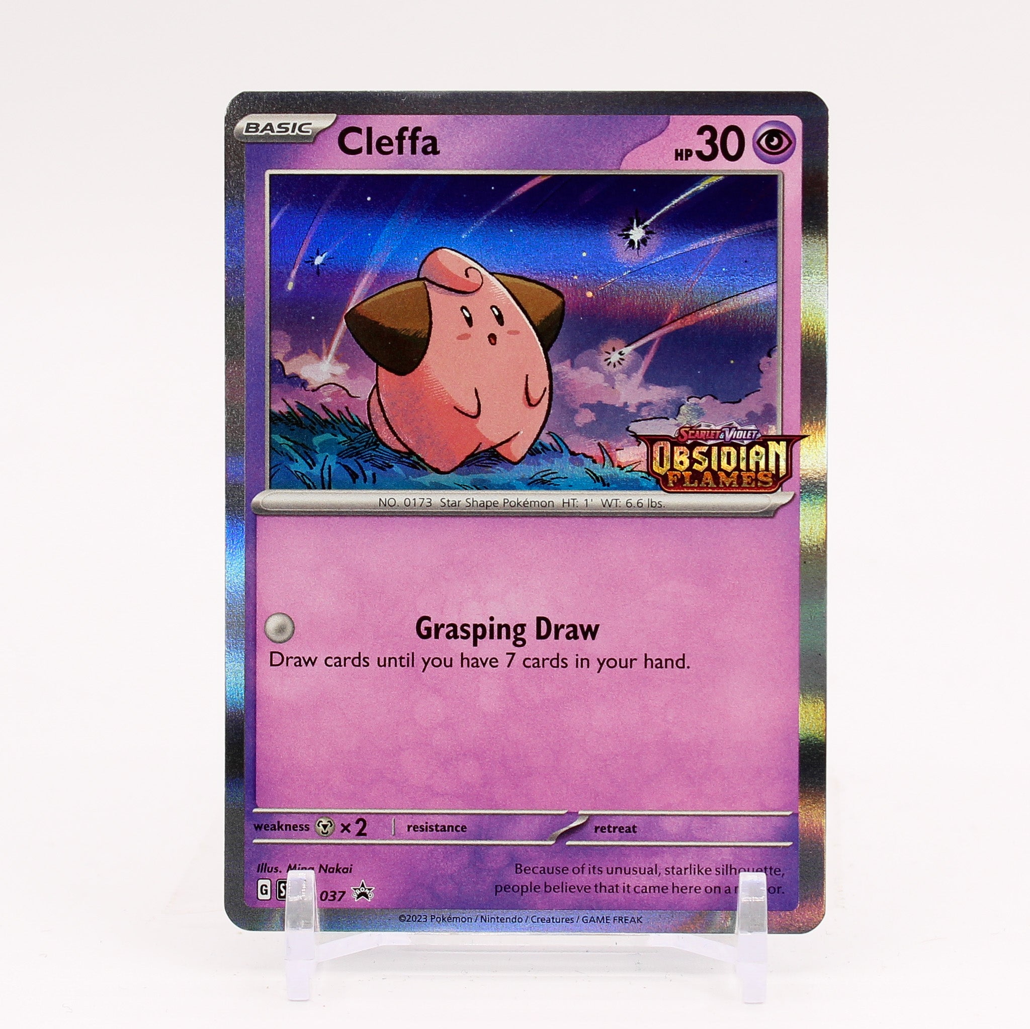 Cleffa - SVP 037 Obsidian Flames Prerelease Stamped Promo Pokemon - NM/MINT