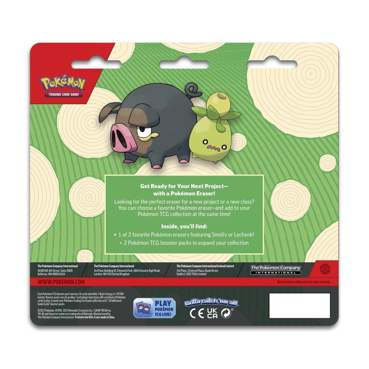 Pokemon Back To School - Eraser Blister: Lechonk