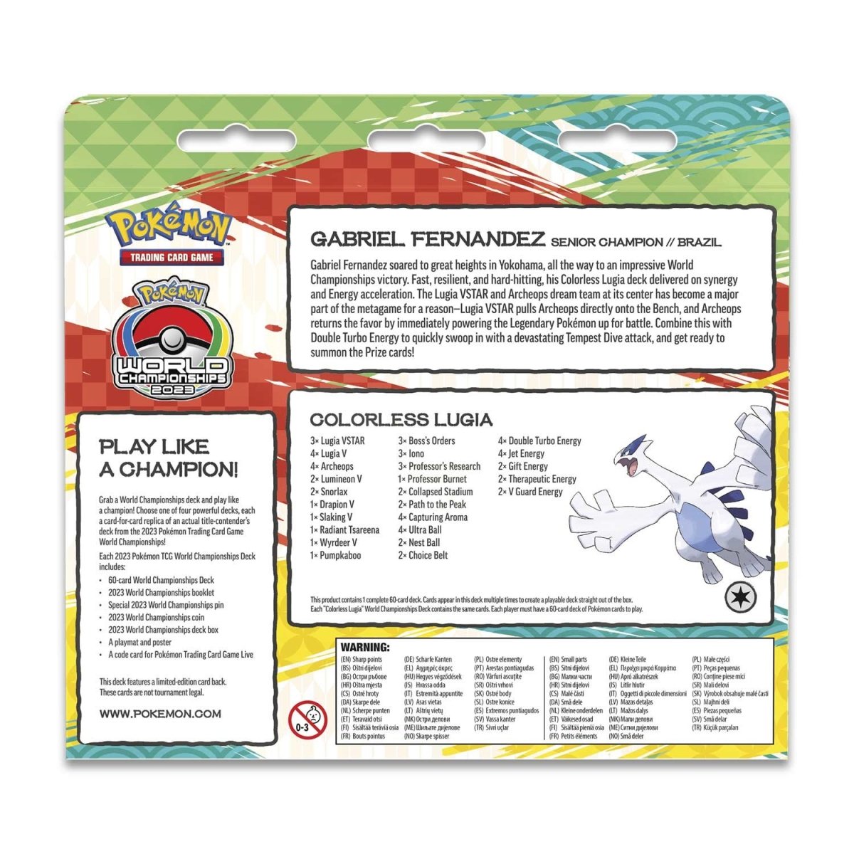 Pokemon TCG World Championship Deck 2023 - Gabriel Fernandez Colorless Lugia