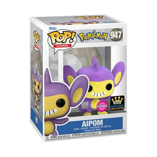 Funko Pop - Pokemon Vinyl Figure - Aipom 947 Specialty FLOCKED