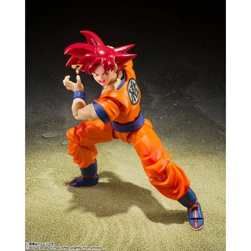 SH Figuarts - Dragon Ball Z Action Figure - Super Saiyan God Son Goku Instilled with the Light of Righteous Hearts