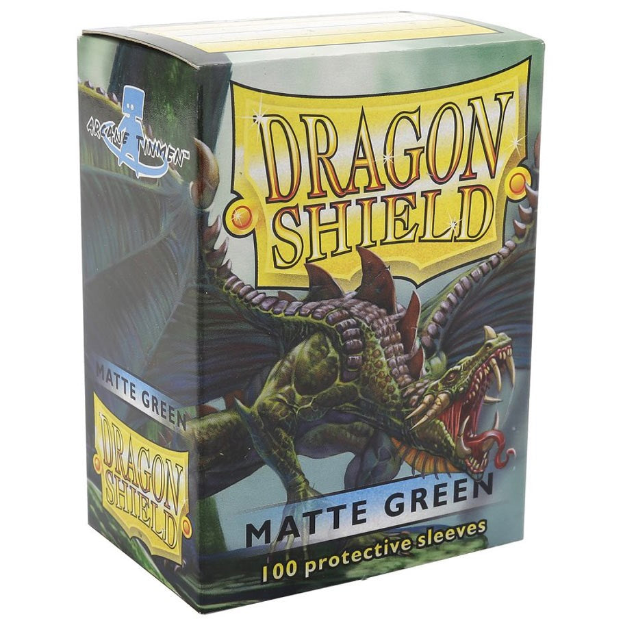 Dragon Shield Standard Card Sleeves - Matte Green (100 Count)