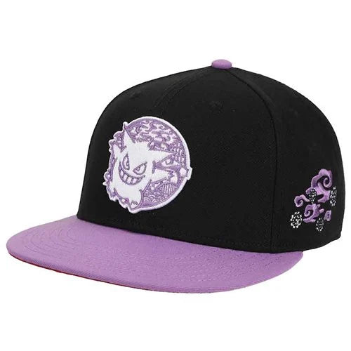 Pokemon Embroidered Flat Bill Snapback Hat - Gengar