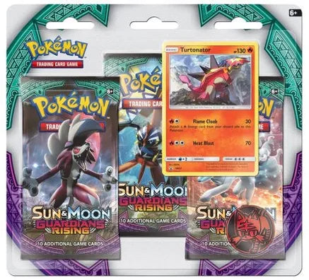 Pokemon 3 Pack Blister - Sun & Moon: Guardians Rising Turtonator - MP