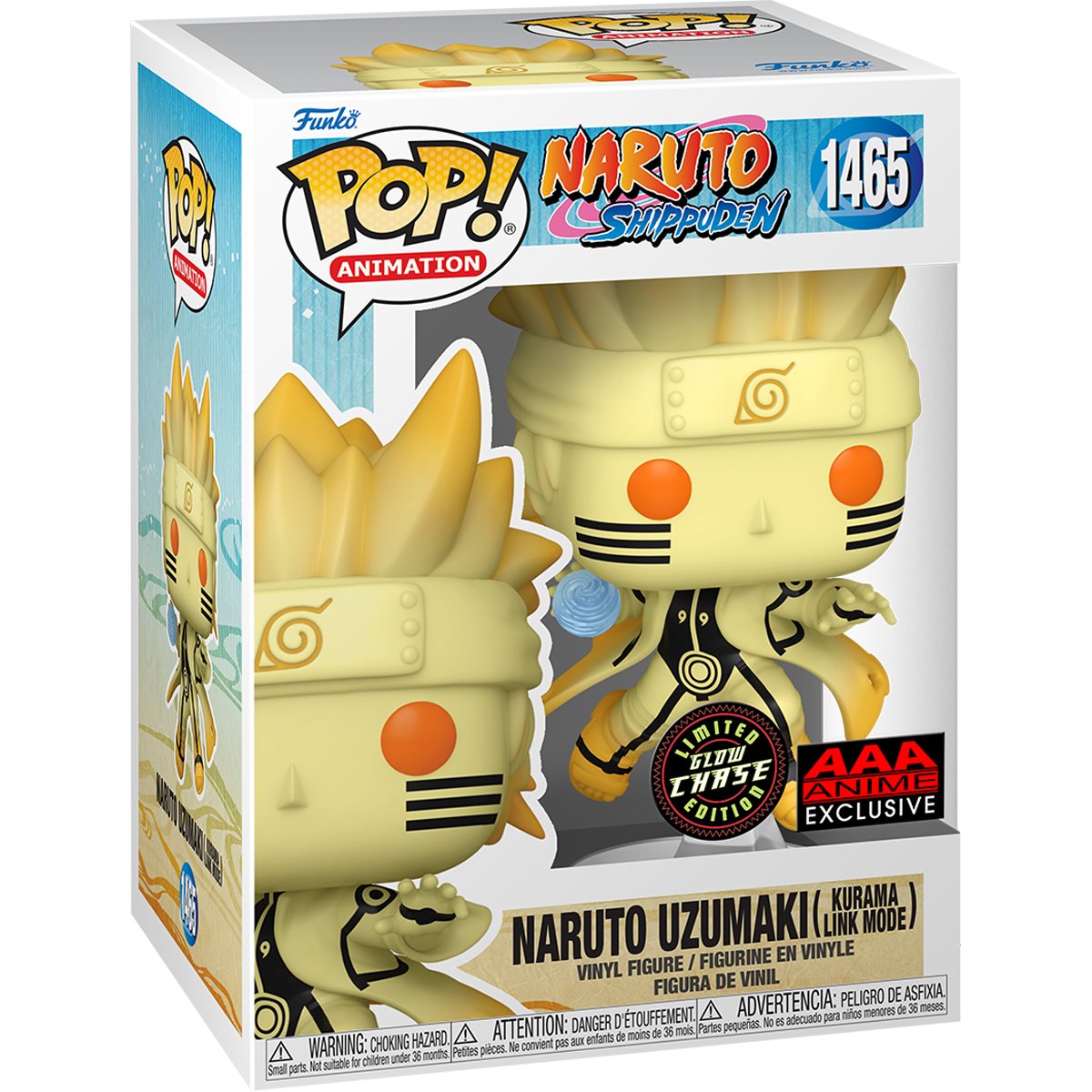 Funko Pop - Naruto Shippuden Vinyl Figure - Naruto Uzumaki (Kurama Link Mode) 1465 CHASE