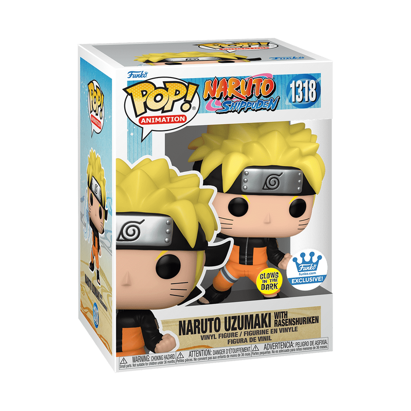 Funko Pop - Naruto Shippuden Vinyl Figure - Naruto Uzumaki W/ Rasenshuriken 1318 (GITD & Funko Exc)