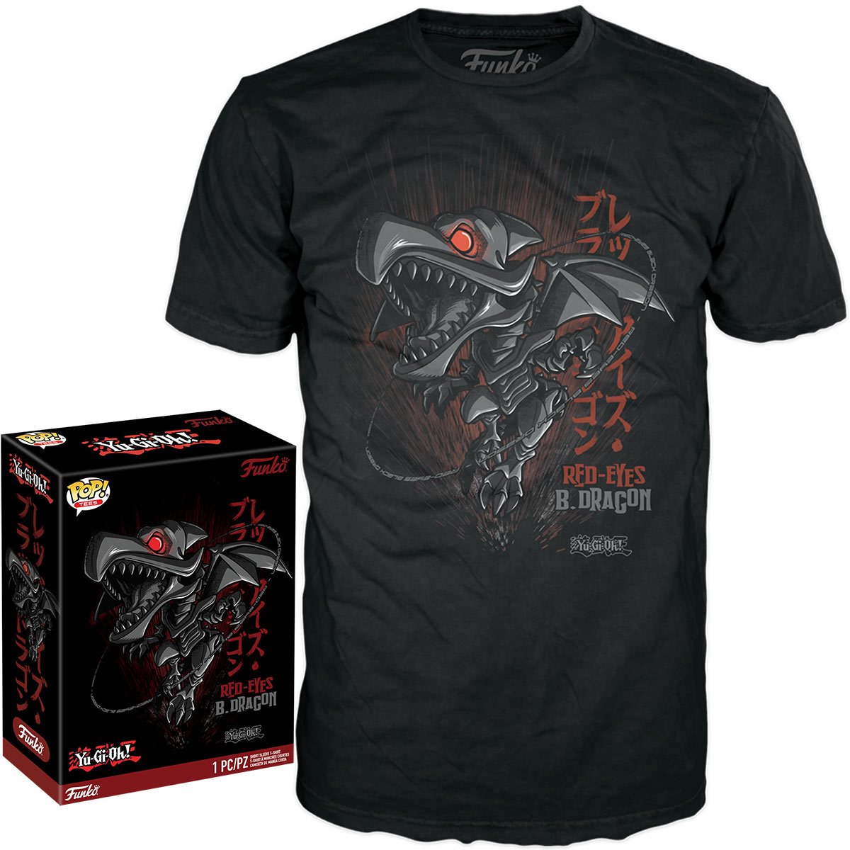 YU-GI-OH! Red Eyes Dragon Boxed Pop! T-shirt Large