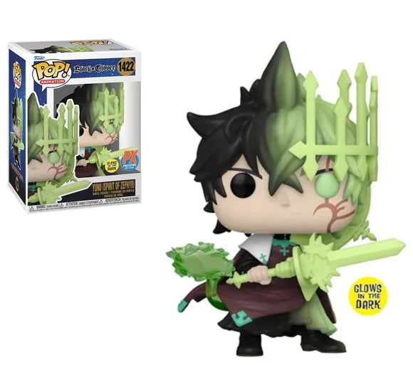 Funko pop - Black Clover Vinyl Figure - Yuno 1422  (Spirit Of Zephyr, GITD, PX EXC)