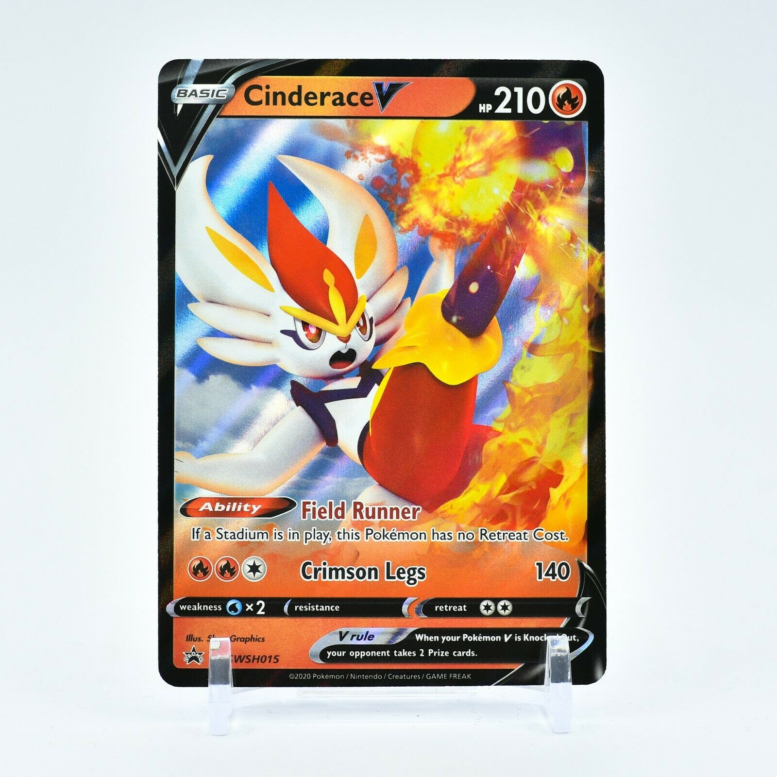 Cinderace V - SWSH015 Black Star Promo Ultra Rare Pokemon - NM/MINT