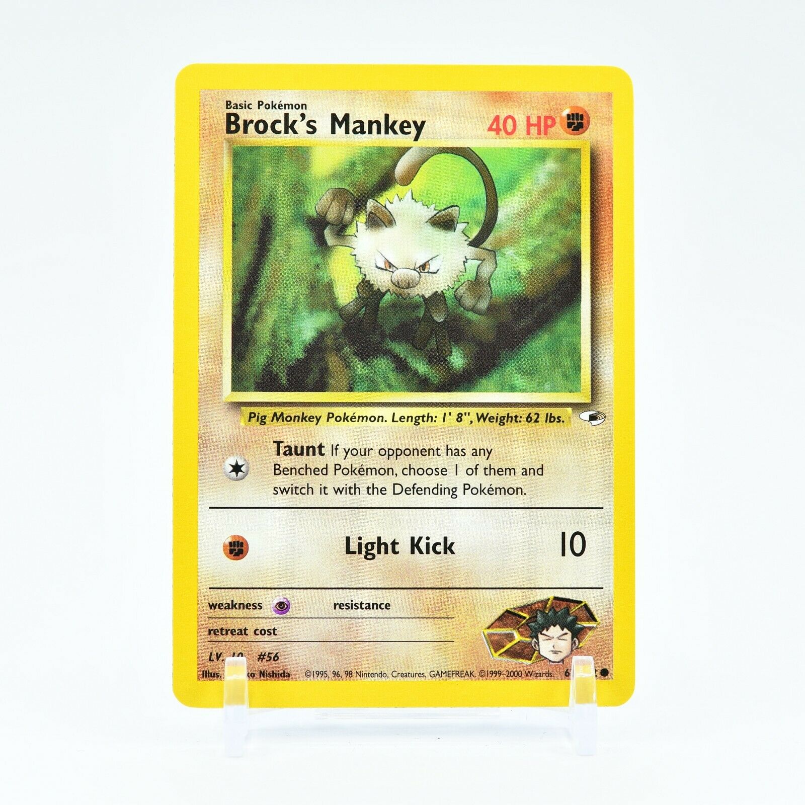 Brock's Mankey - 67/132 Gym Heroes Unlimited Common Pokemon - NM
