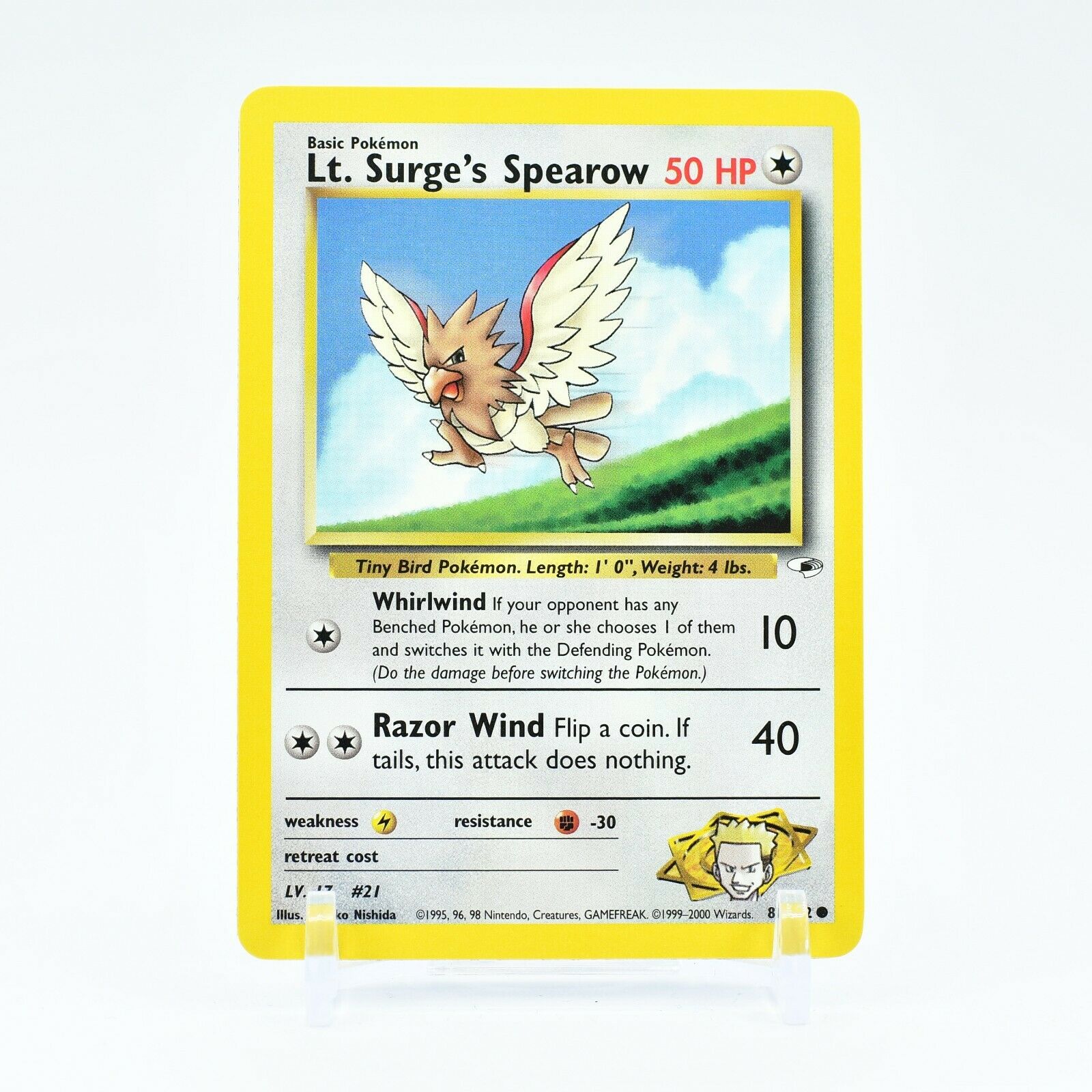 Lt. Surge's Spearow - 83/132 Gym Heroes Unlimited Common Pokemon - NM