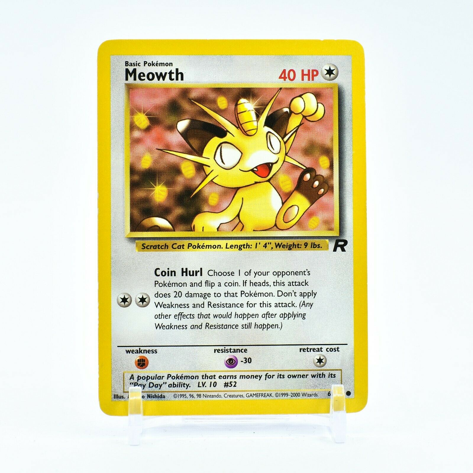 Meowth - 62/82 Team Rocket Unlimited Common Pokemon - NM