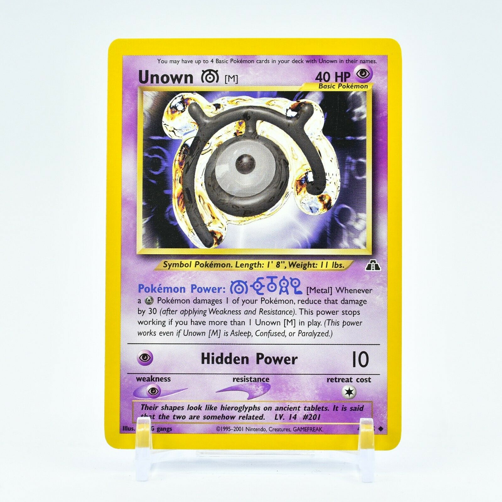 Unown M - 49/75 Neo Discovery Unlimited Uncommon Pokemon - NM