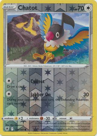 Chatot - 129/189 Astral Radiance Reverse Holo Common Pokemon - NM/MINT