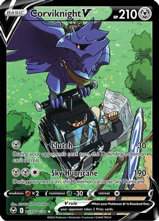 Corviknight V - TG18/TG30 Silver Tempest CHARACTER RARE Pokemon - NM/MINT