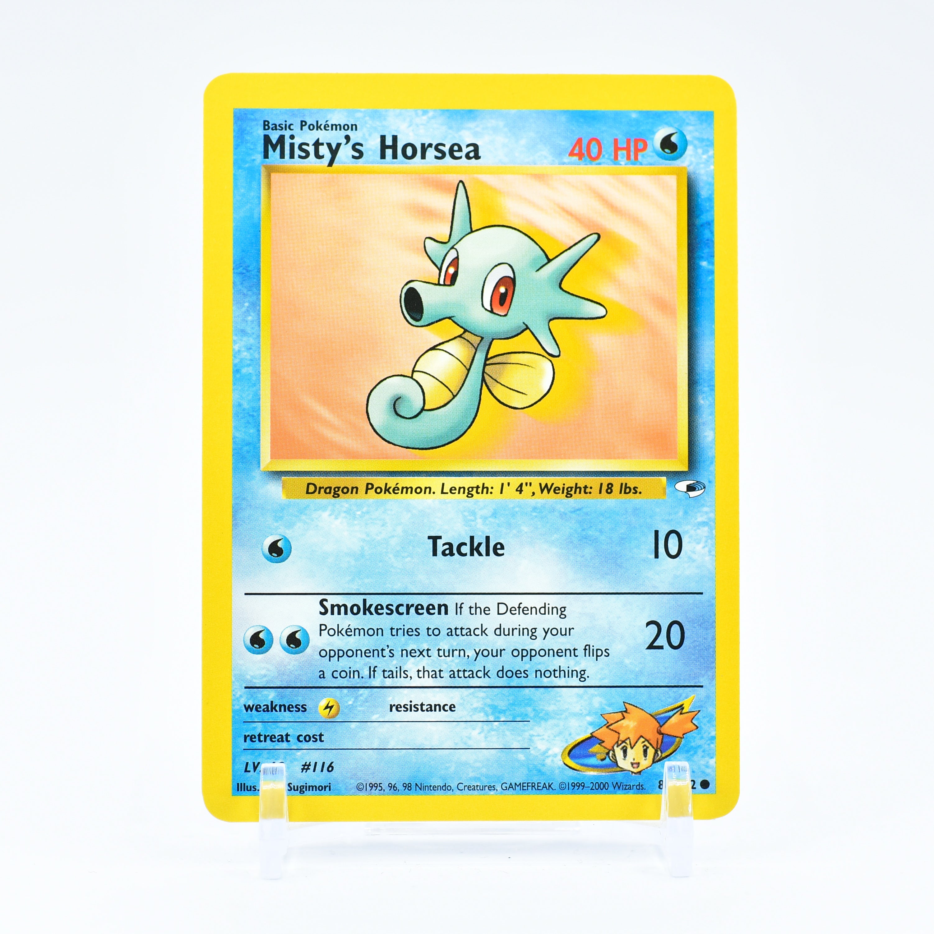 Misty's Horsea - 86/132 Gym Heroes Unlimited Common Pokemon - NM