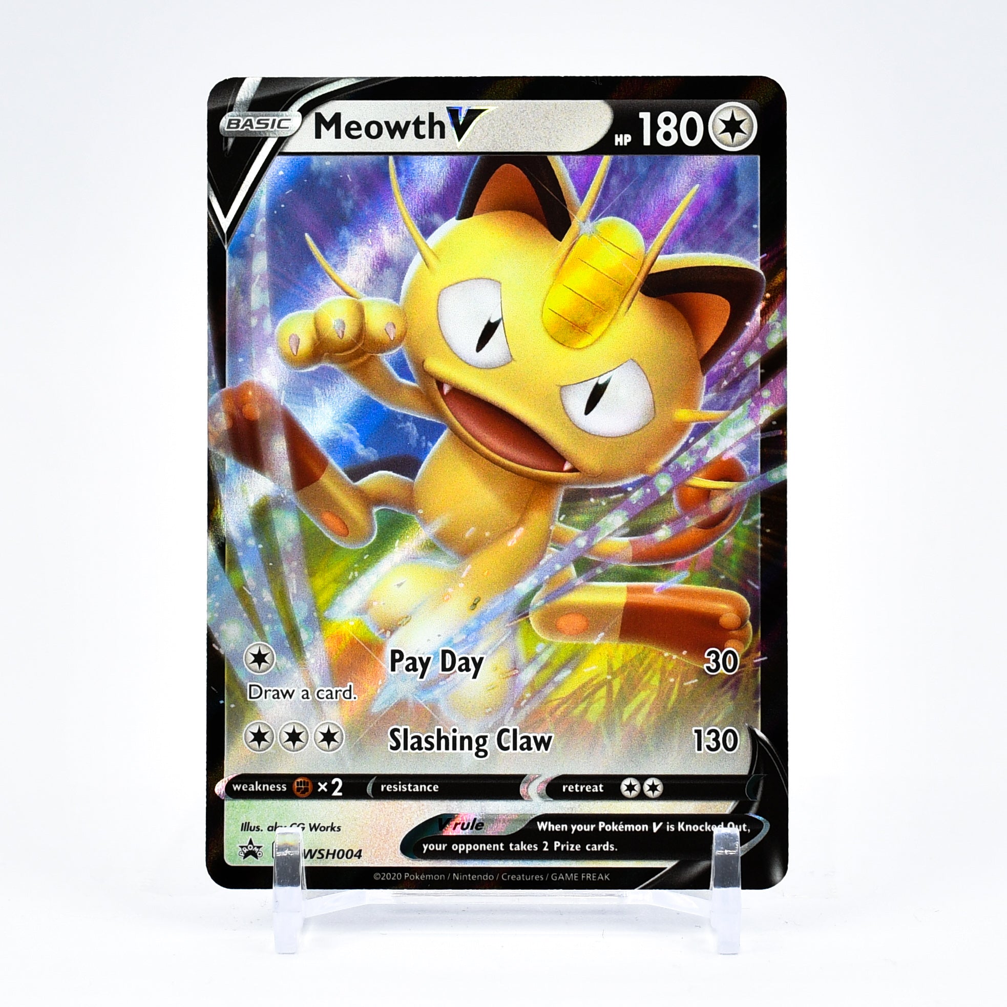 Meowth V - SWSH004 Black Star Promo Pokemon - NM/MINT