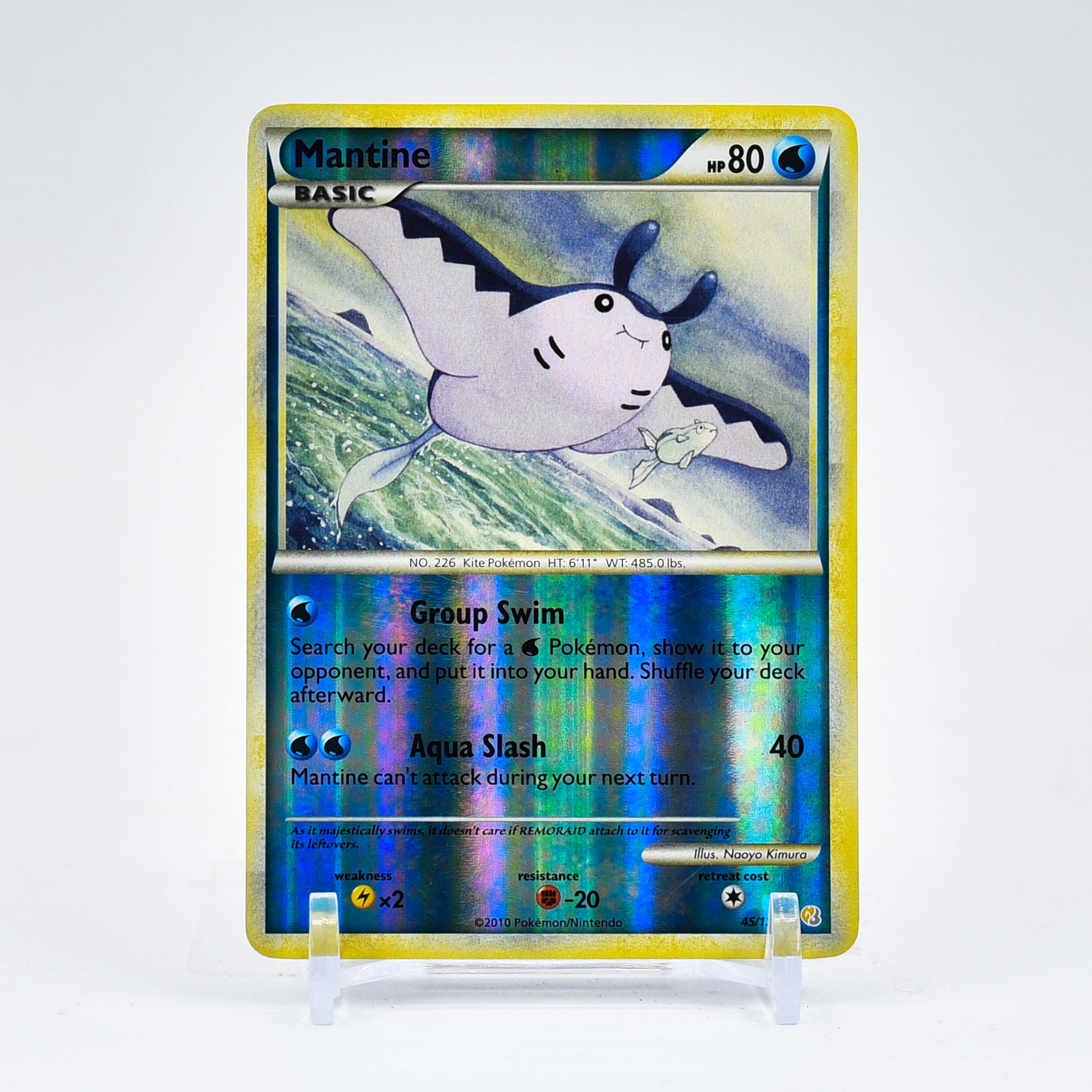 Mantine - 45/123 HeartGold & SoulSilver Reverse Holo Uncommon Pokemon - NM/LP