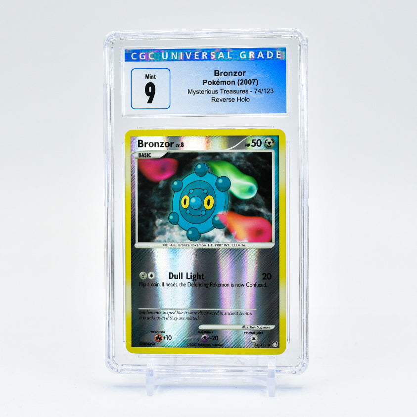 Bronzor - 74/123 CGC 9 Mysterious Treasures Reverse Holo Pokemon - MINT