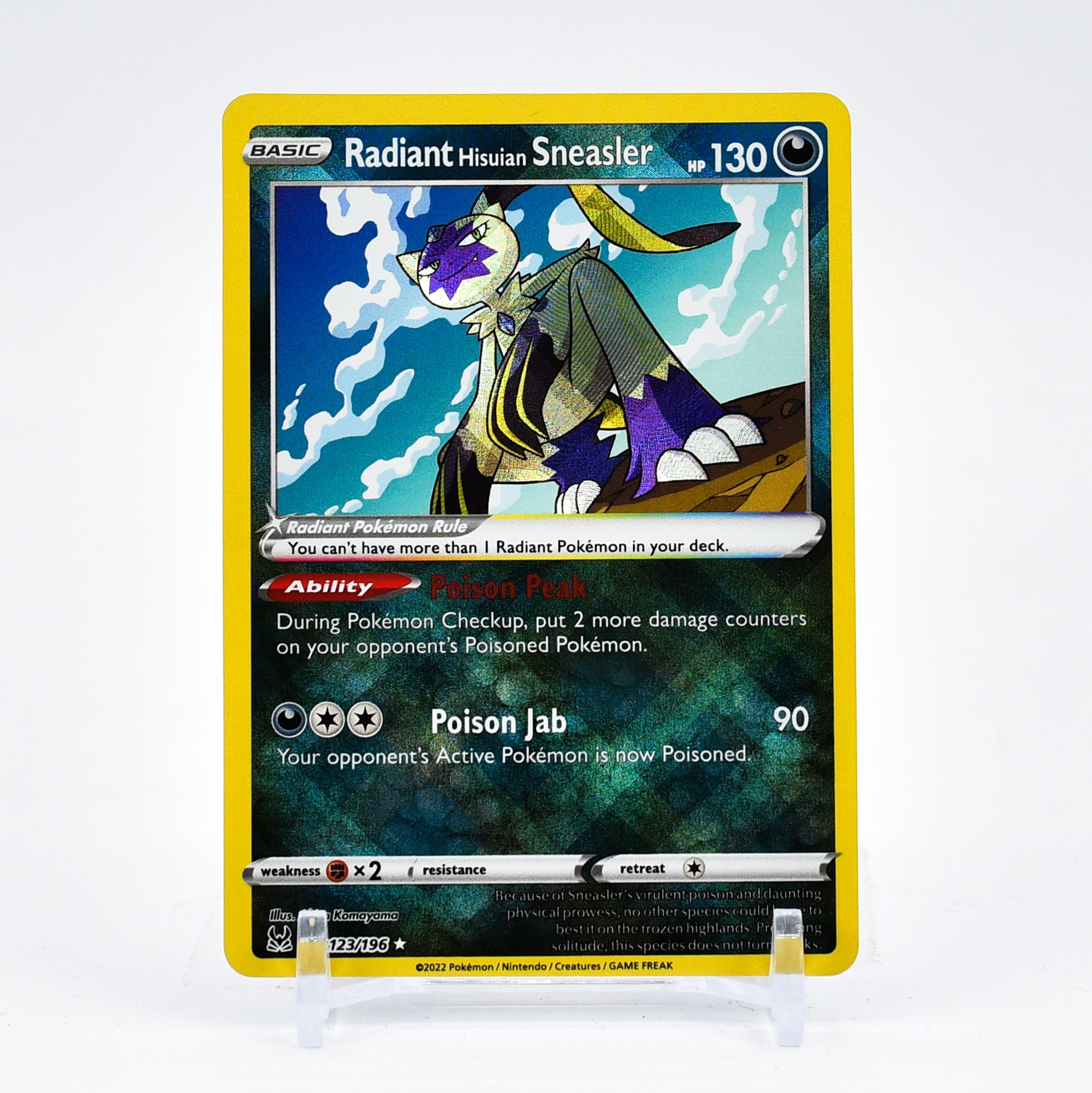 Radiant Sneasler - 123/196 Lost Origin SHINY Holo Rare Pokemon - NM/MINT