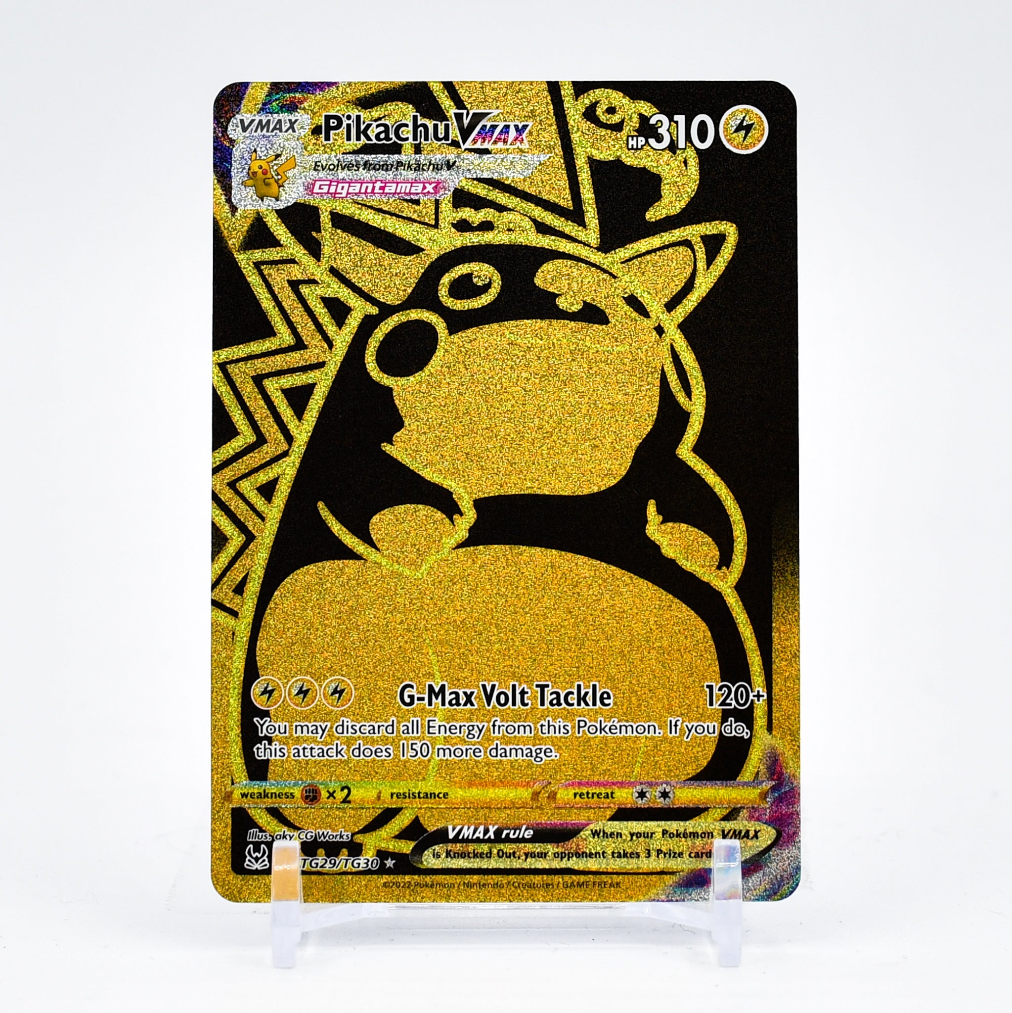 Pikachu Vmax - TG29/TG30 Lost Origin CHARACTER RARE BLACK & GOLD Pokemon - NM/MINT