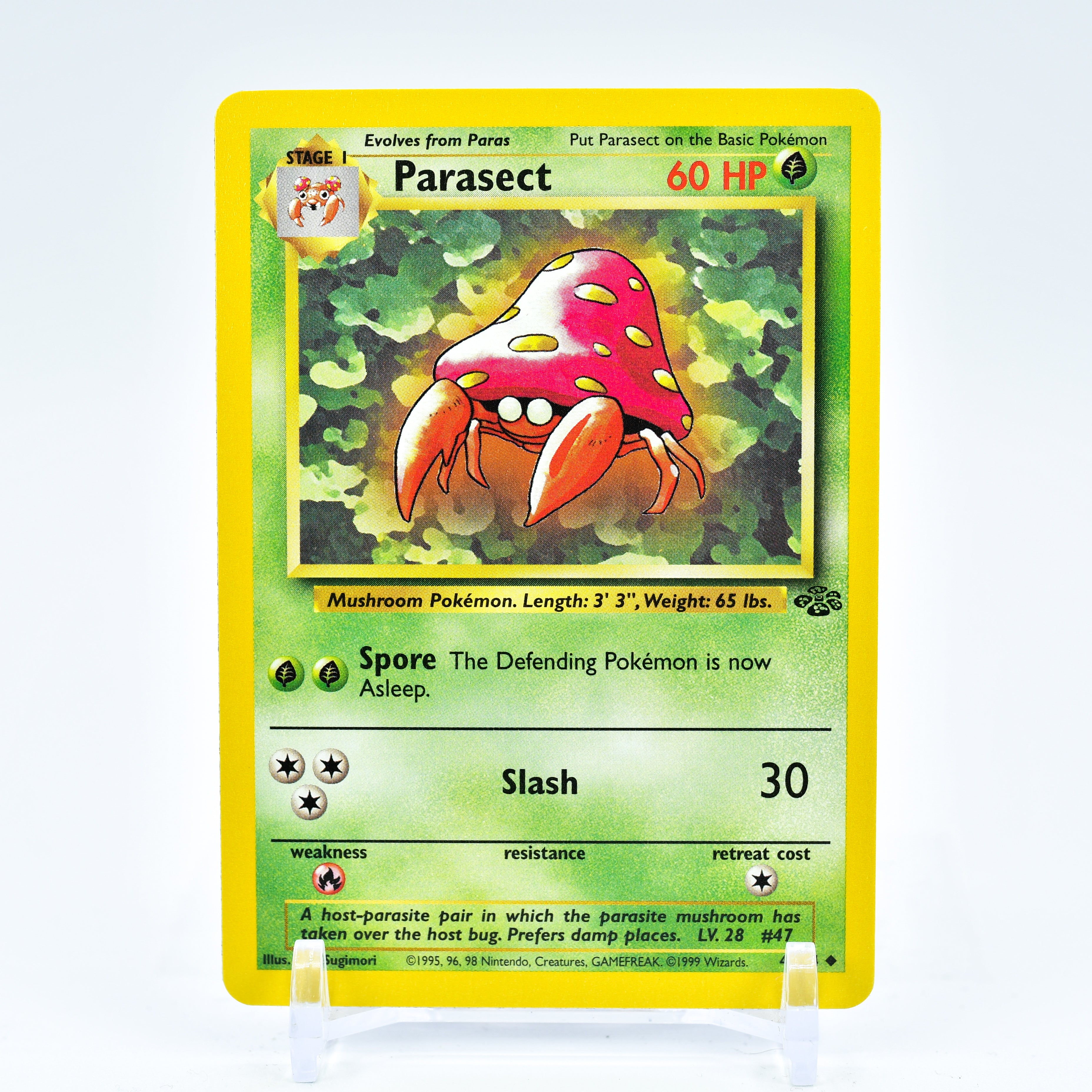Parasect - 41/64 Jungle Unlimited Uncommon Pokemon - NM