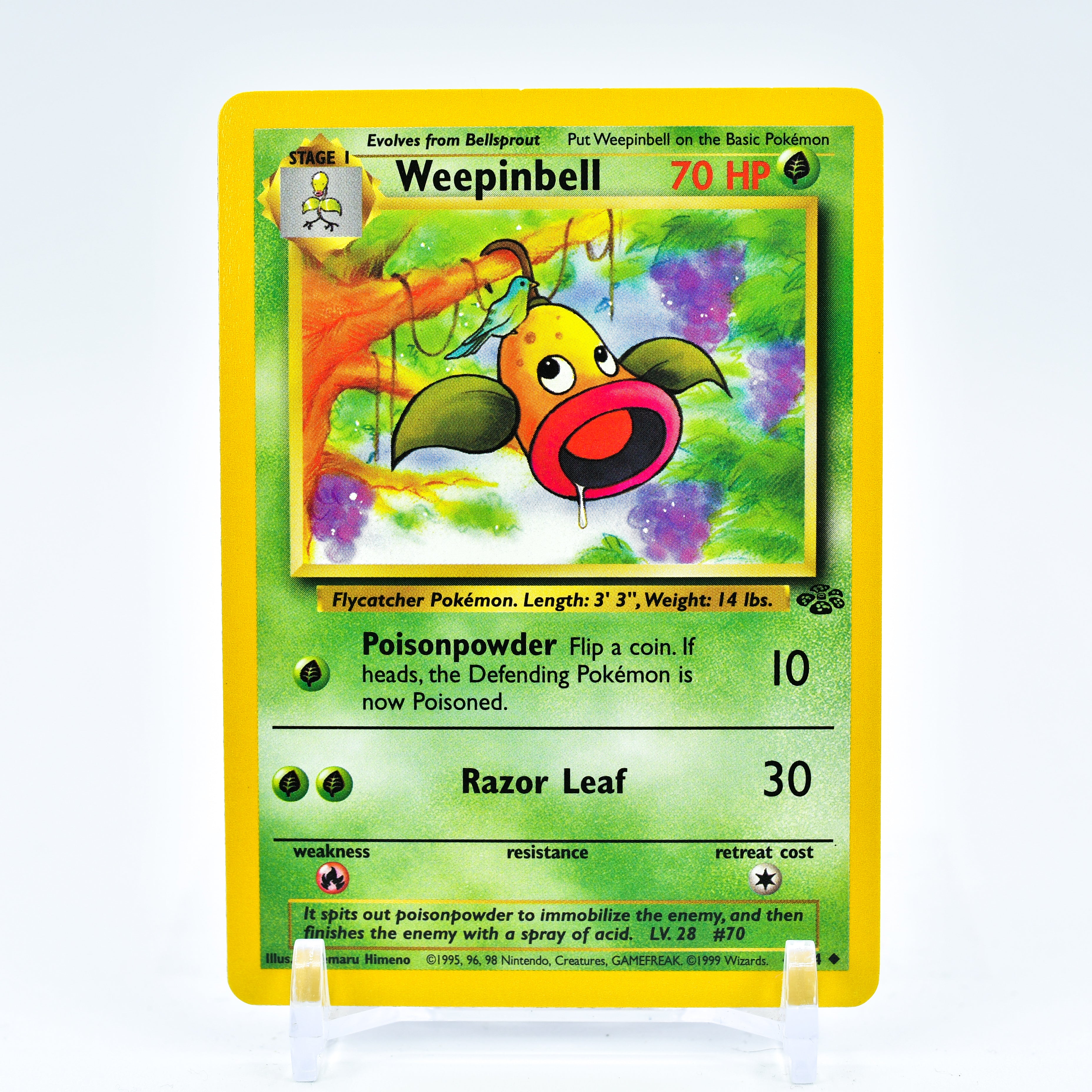 Weepinbell - 48/64 Jungle Unlimited Uncommon Pokemon - NM