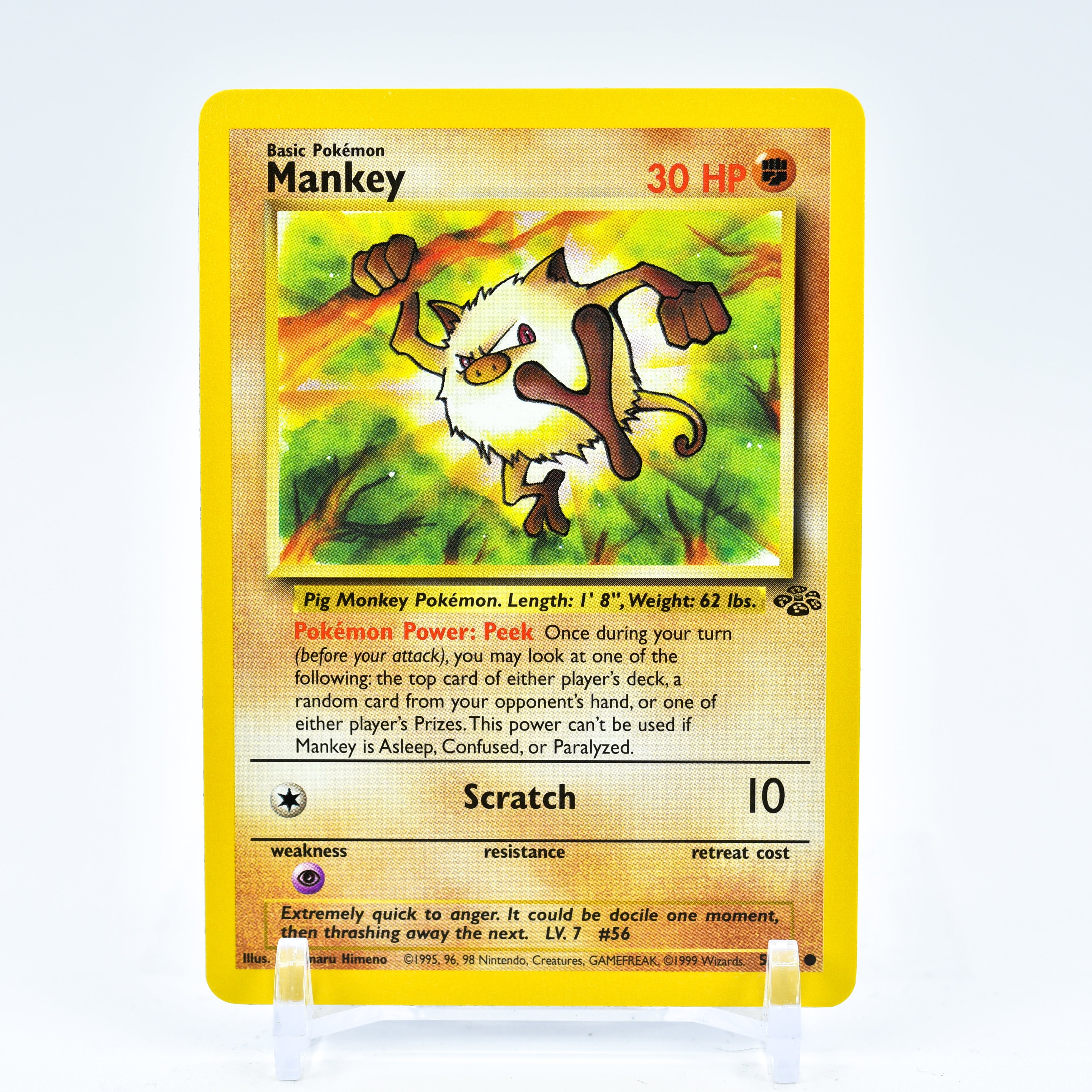 Mankey - 55/64 Jungle Unlimited Common Pokemon - NM