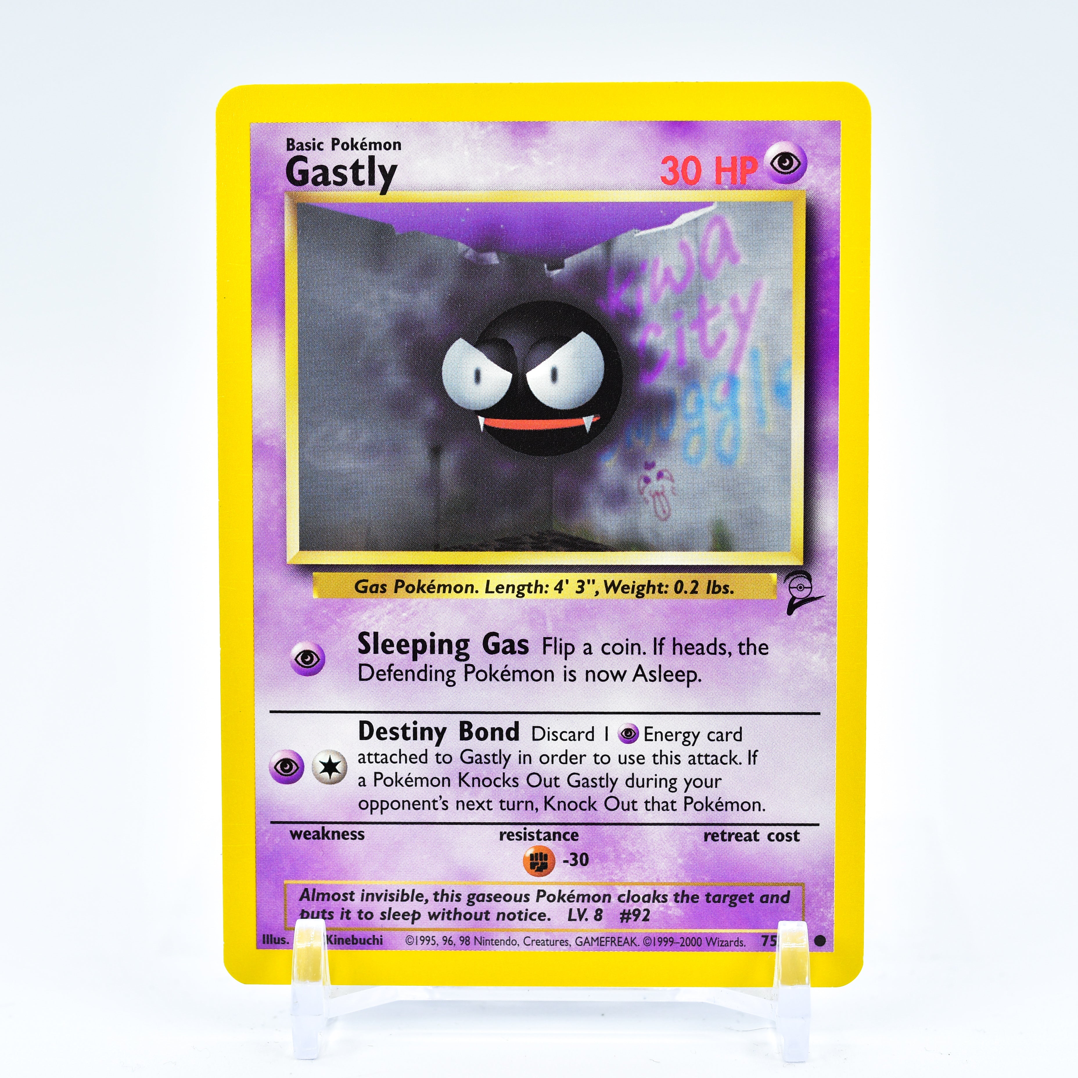 Gastly - 75/130 Base Set 2 Common Trainer - NM