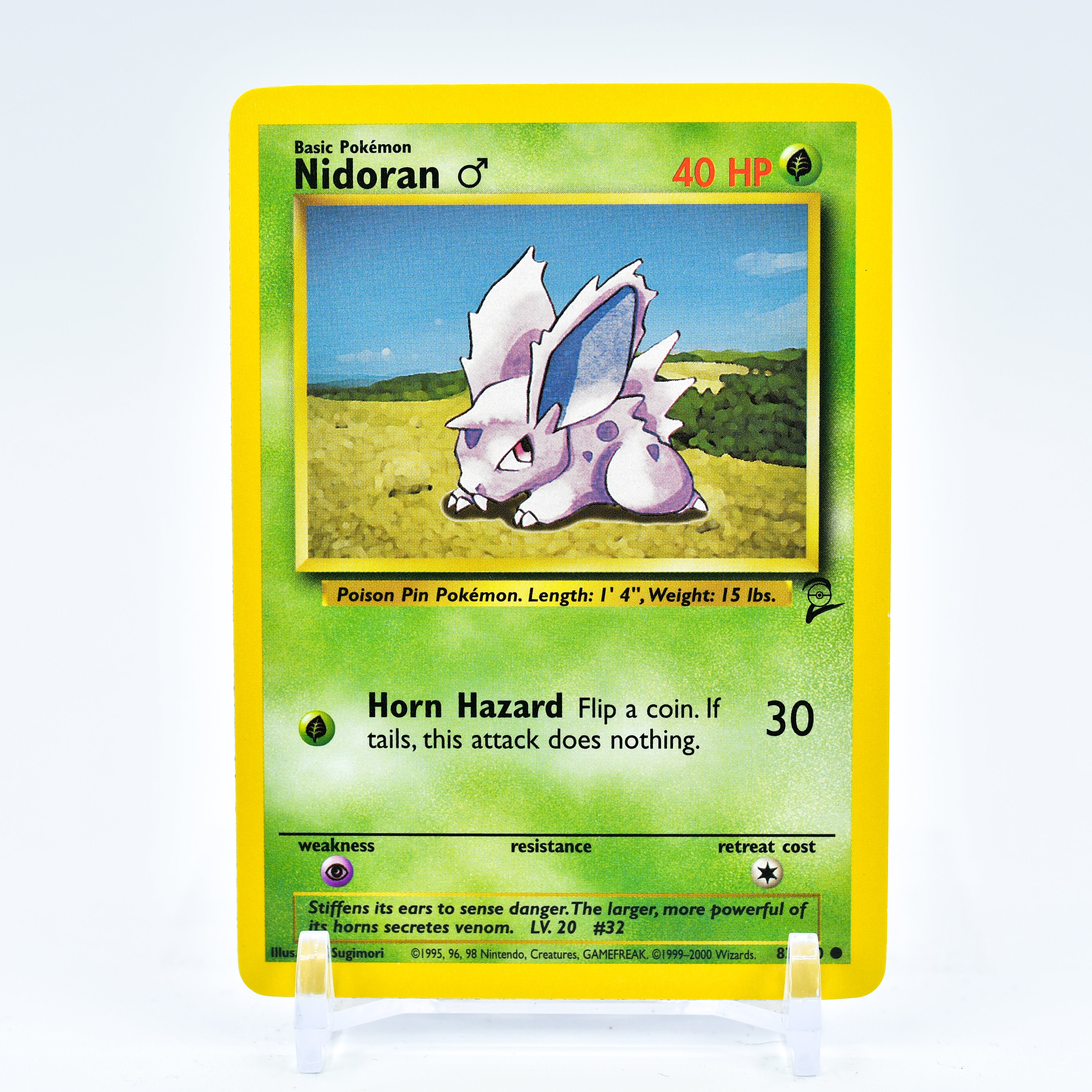 Nidoran (Male) - 83/130 Base Set 2 Common Pokemon - NM