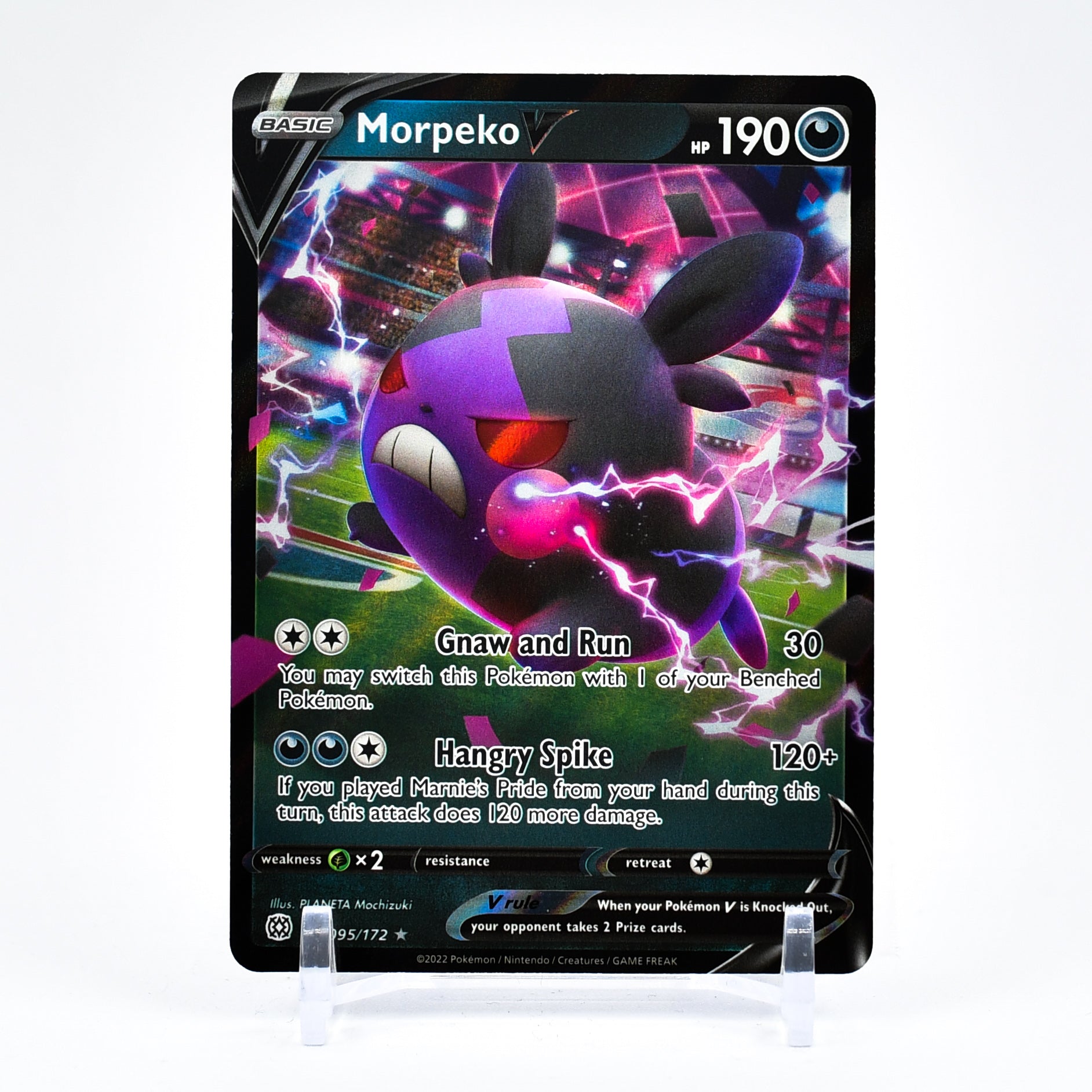 Morpeko V - 095/172 Brilliant Stars Ultra Rare Pokemon - NM/MINT