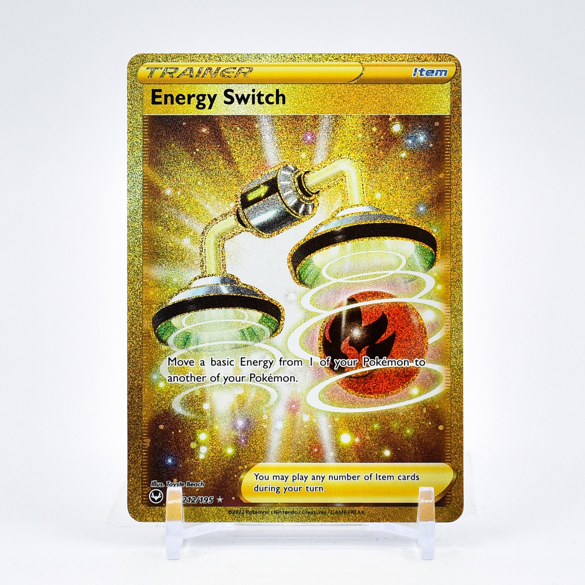 Energy Switch 212/195 Silver Tempest SECRET RARE GOLD Trainer NM/MINT