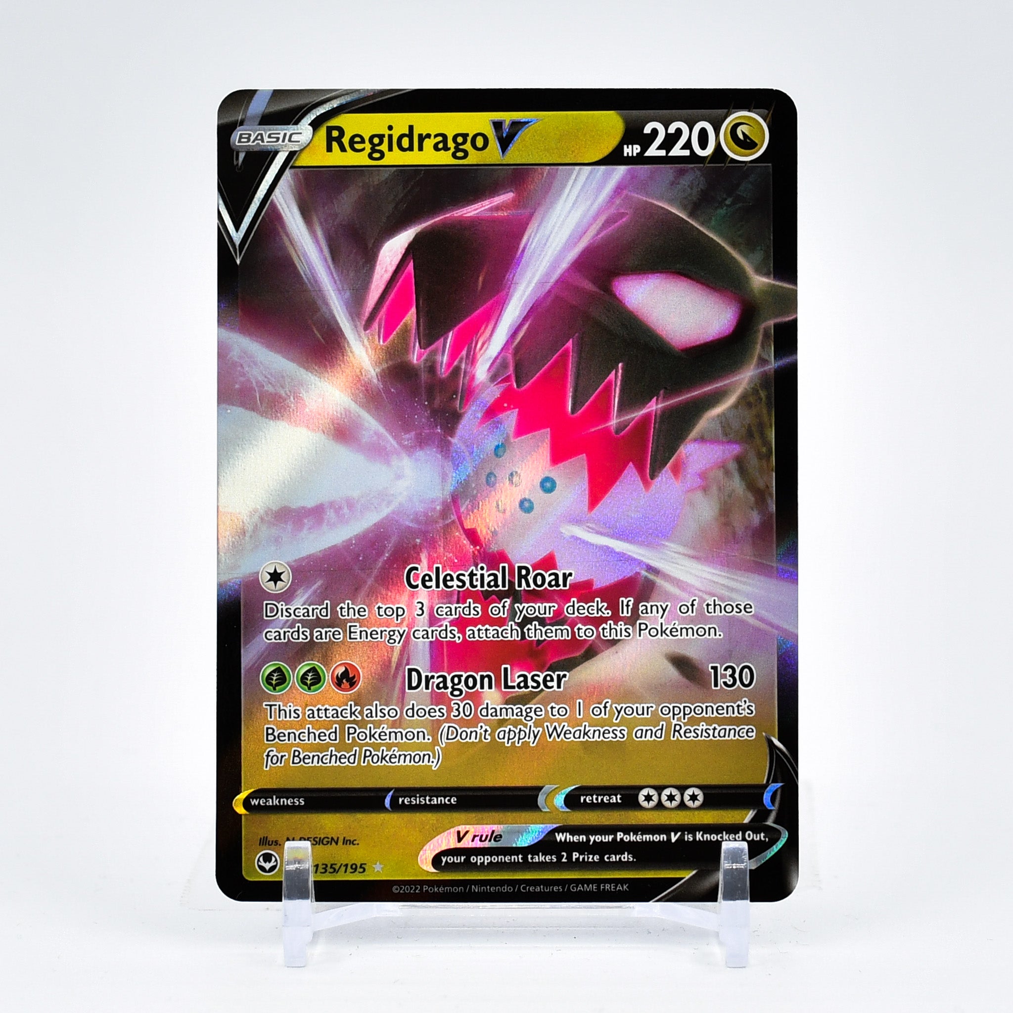Regidrago V - 135/195 Silver Tempest Ultra Rare Pokemon - NM/MINT