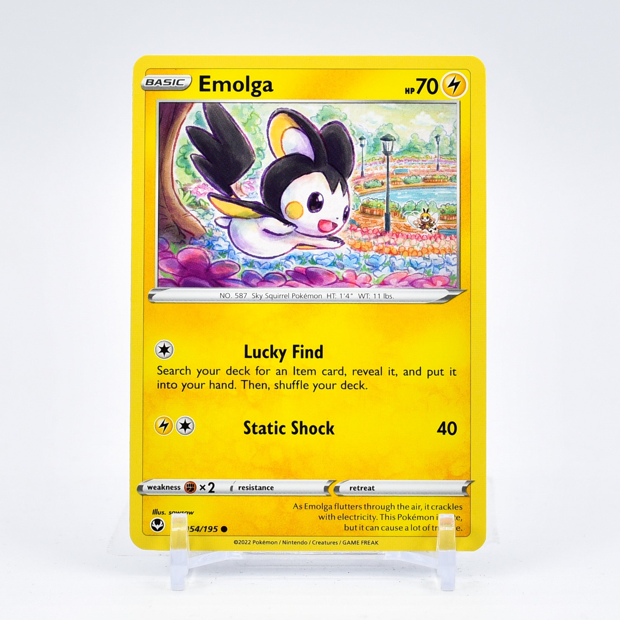 Emolga - 054/195 Silver Tempest Common Pokemon - NM/MINT