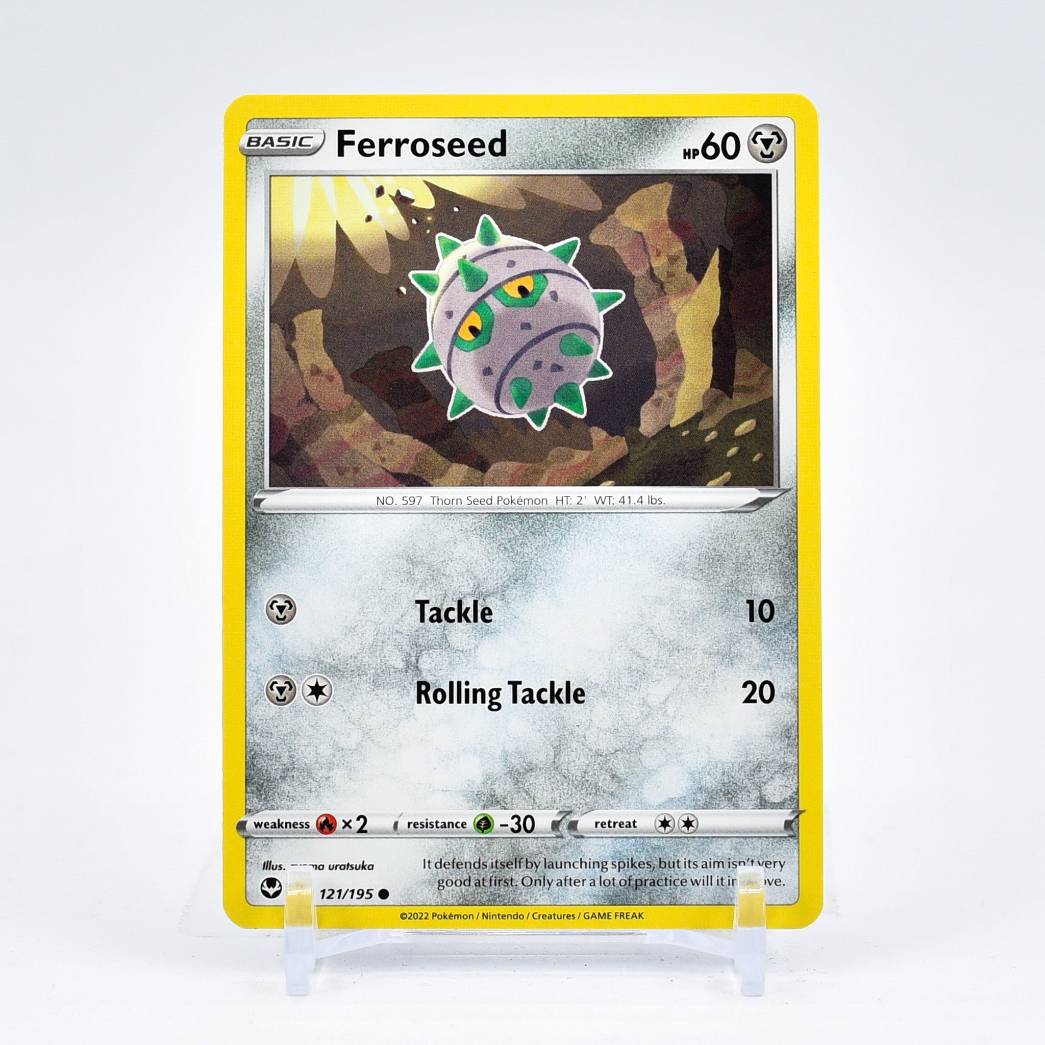 Ferroseed - 121/195 Silver Tempest Common Pokemon - NM/MINT