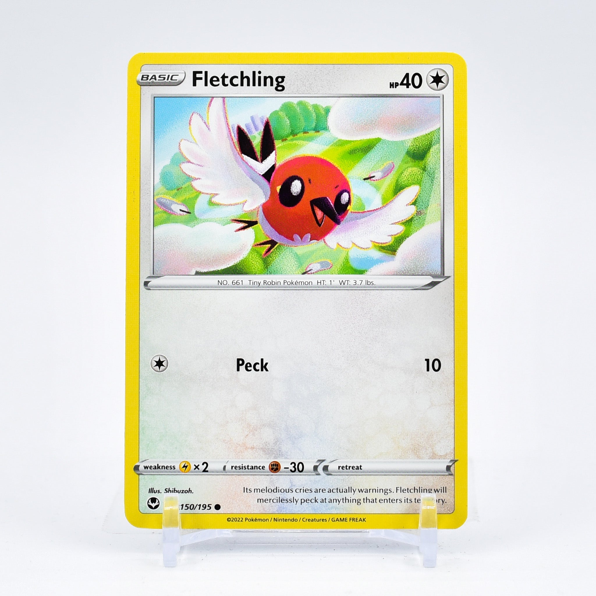 Fletchling - 150/195 Silver Tempest Common Pokemon - NM/MINT