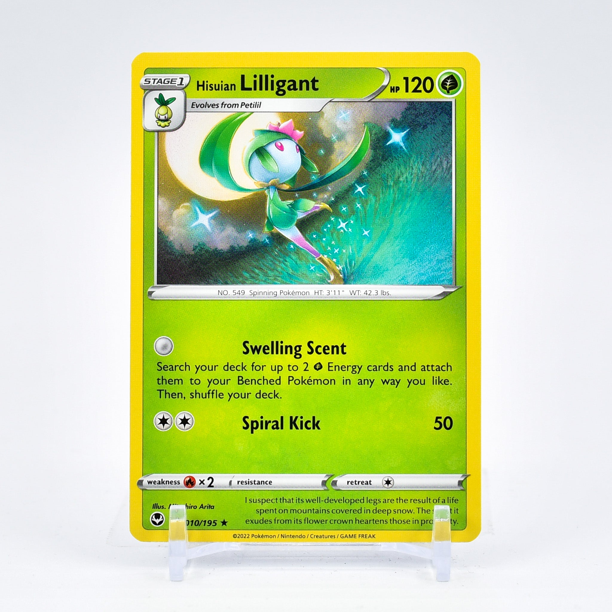Hisuian lilligant - 010/195 Silver Tempest Rare Pokemon - NM/MINT