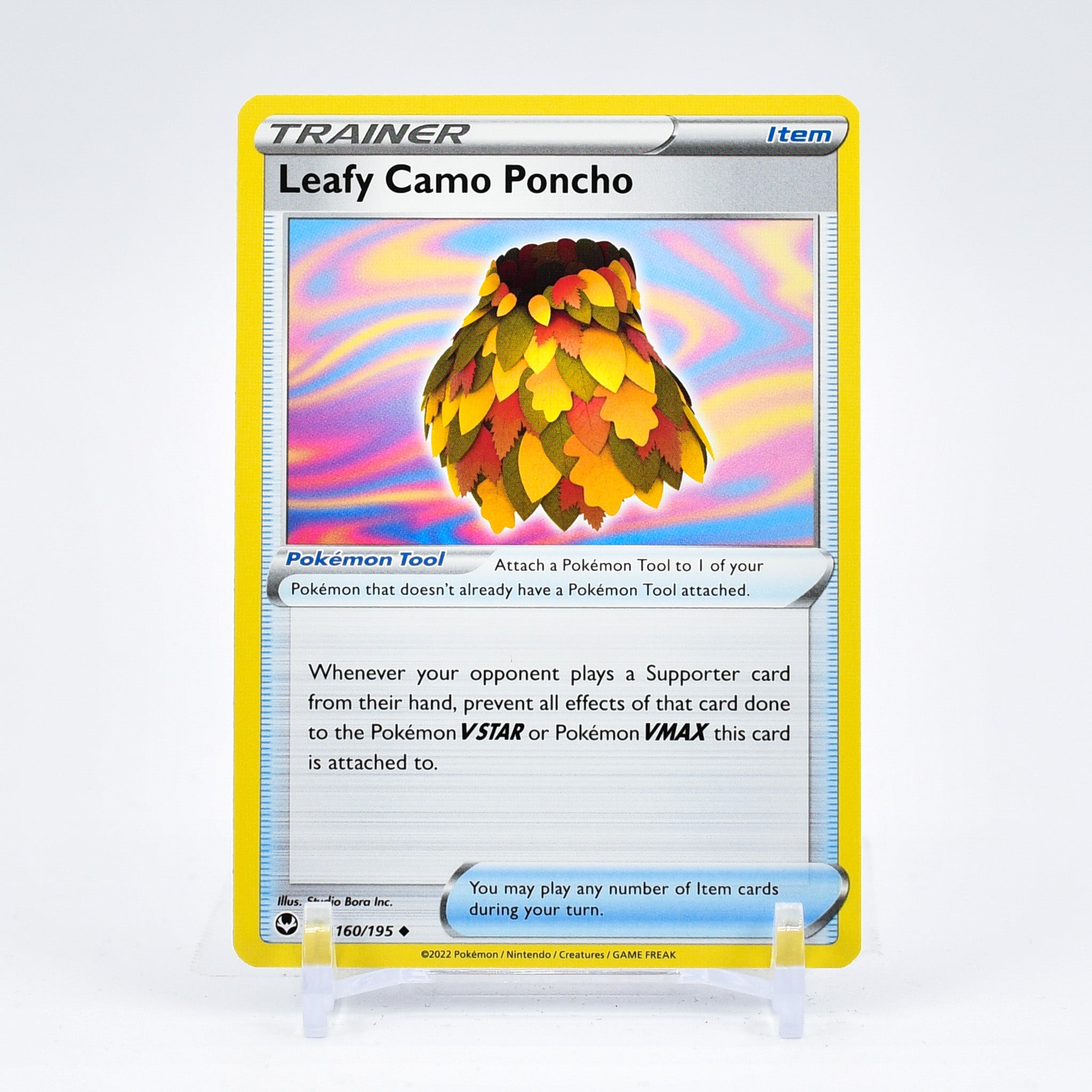 Leafy Camo Poncho - 160/195 Silver Tempest Uncommon Trainer - NM/MINT