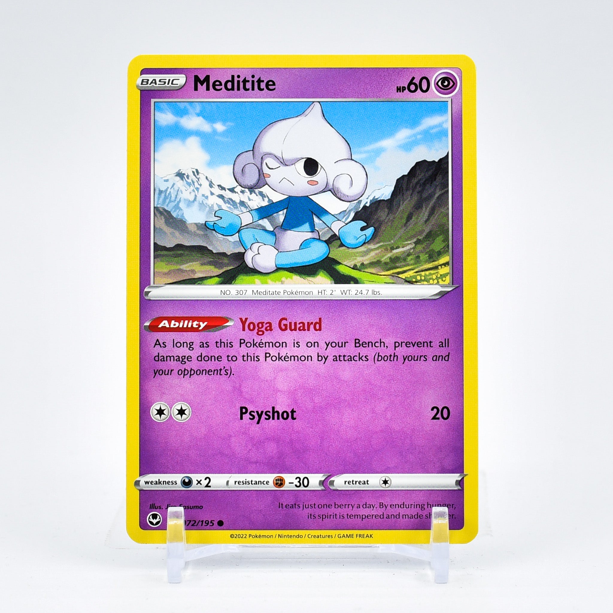 Meditite - 072/195 Silver Tempest Common Pokemon - NM/MINT