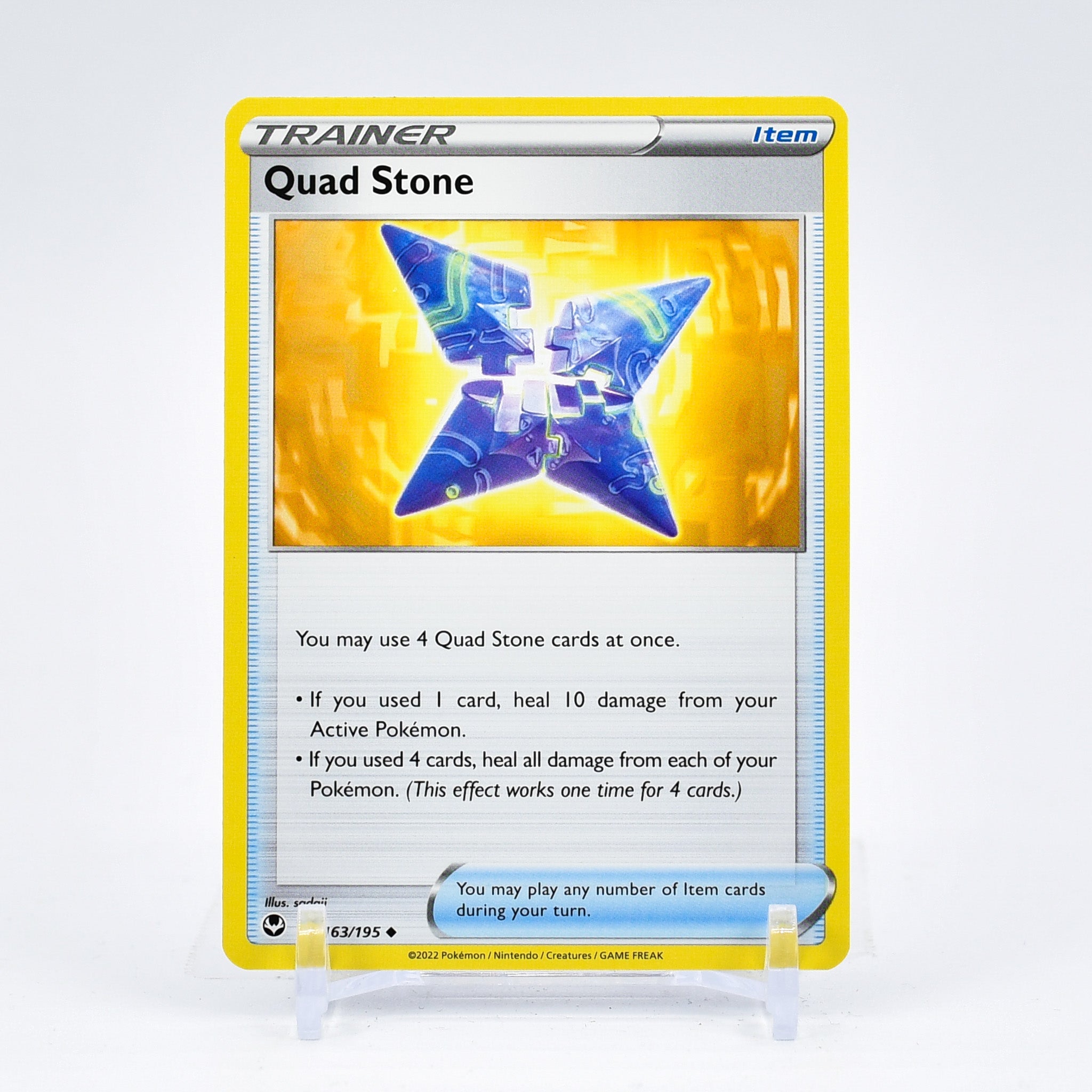 Quad Stone - 163/195 Silver Tempest Uncommon Trainer - NM/MINT