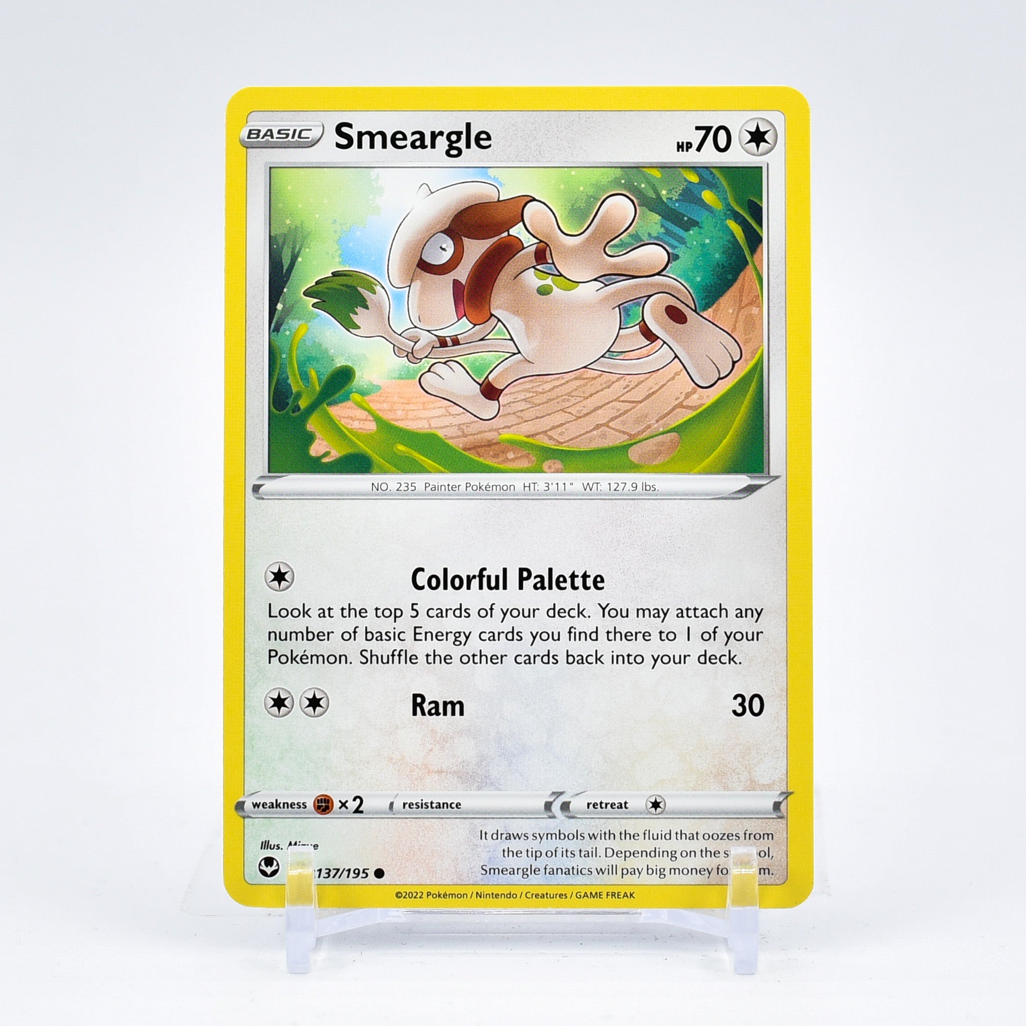 Smeargle - 137/195 Silver Tempest Common Pokemon - NM/MINT