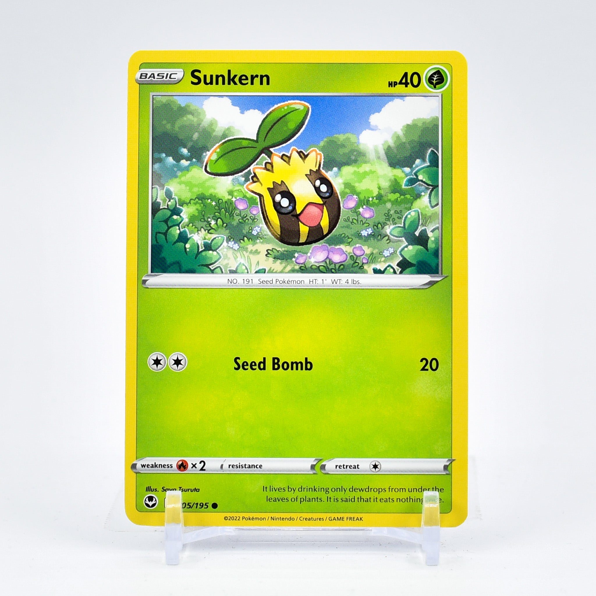Sunkern - 005/195 Silver Tempest Common Pokemon - NM/MINT