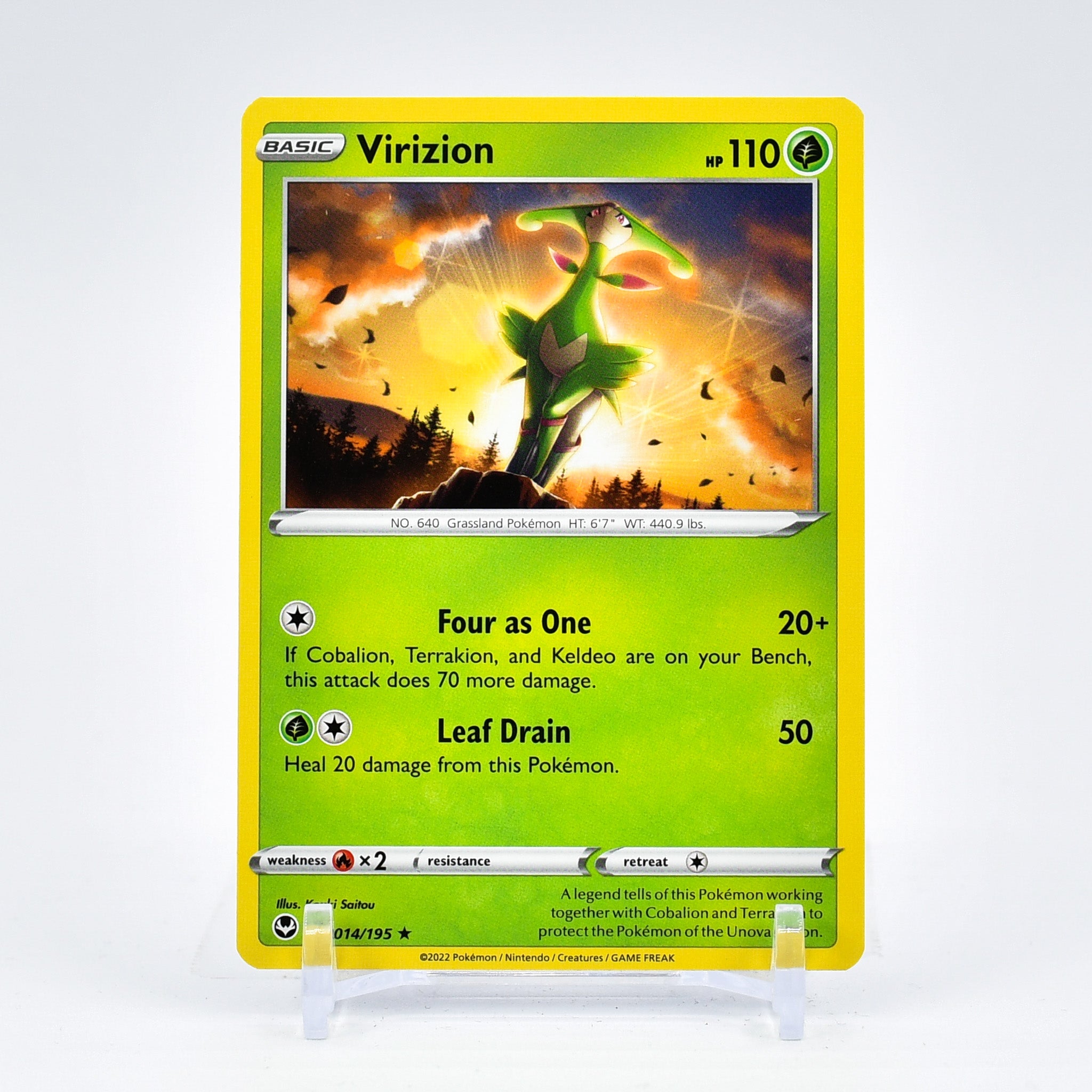 Virizion - 014/195 Silver Tempest Rare Pokemon - NM/MINT