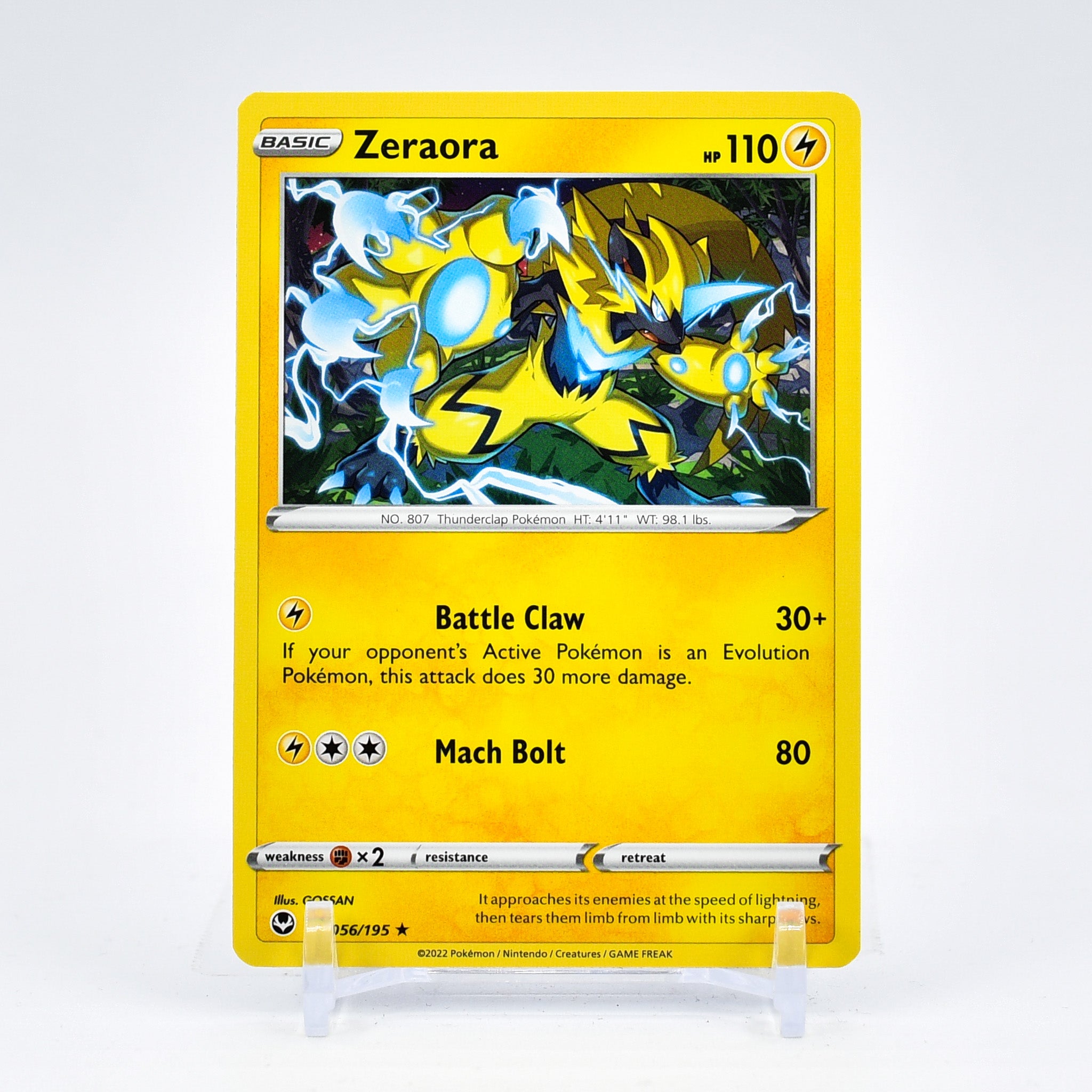 Zeraora - 056/195 Silver Tempest Rare Pokemon - NM/MINT
