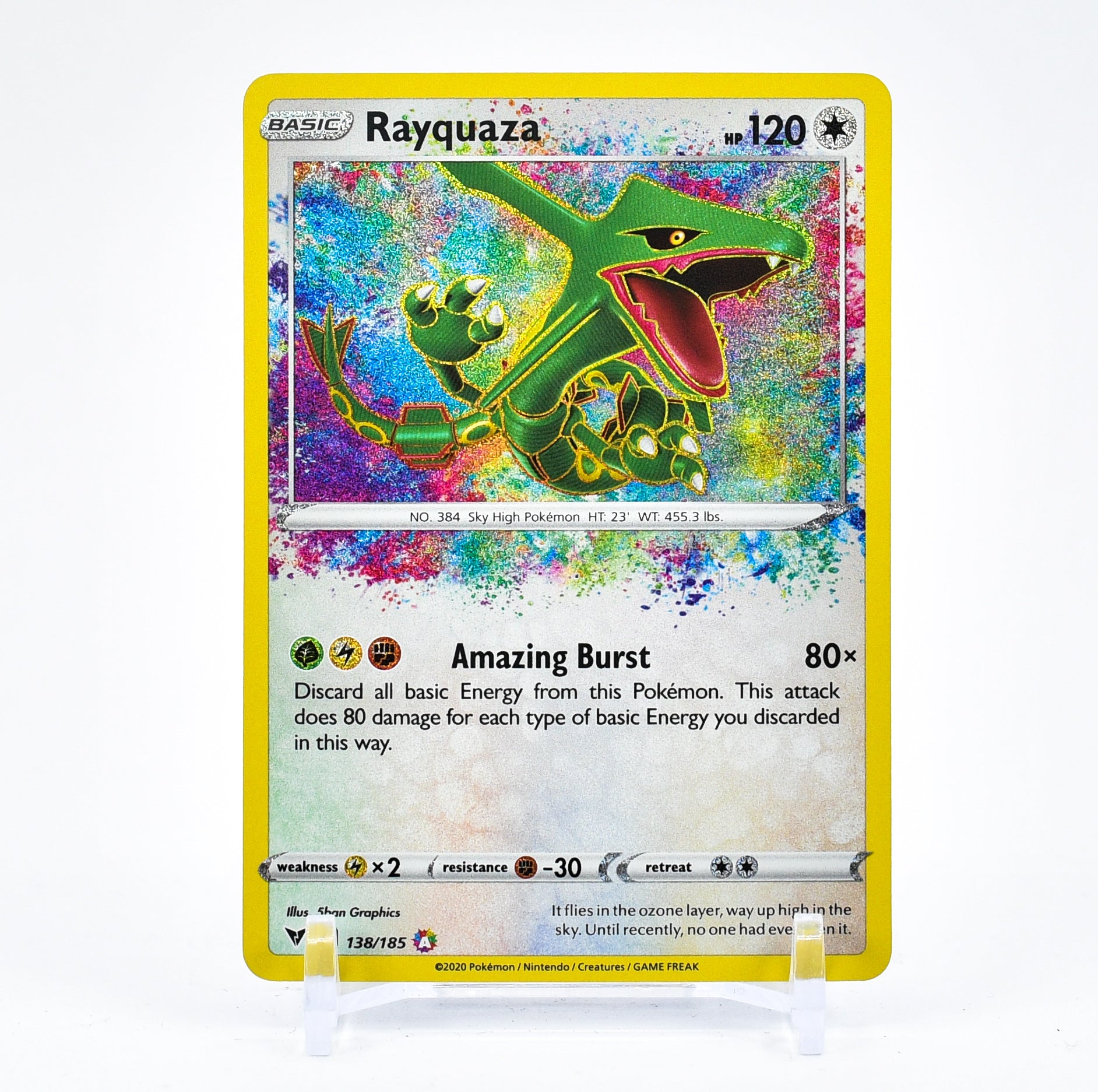 Rayquaza - 138/185 Vivid Voltage AMAZING RARE Pokemon - NM/MINT